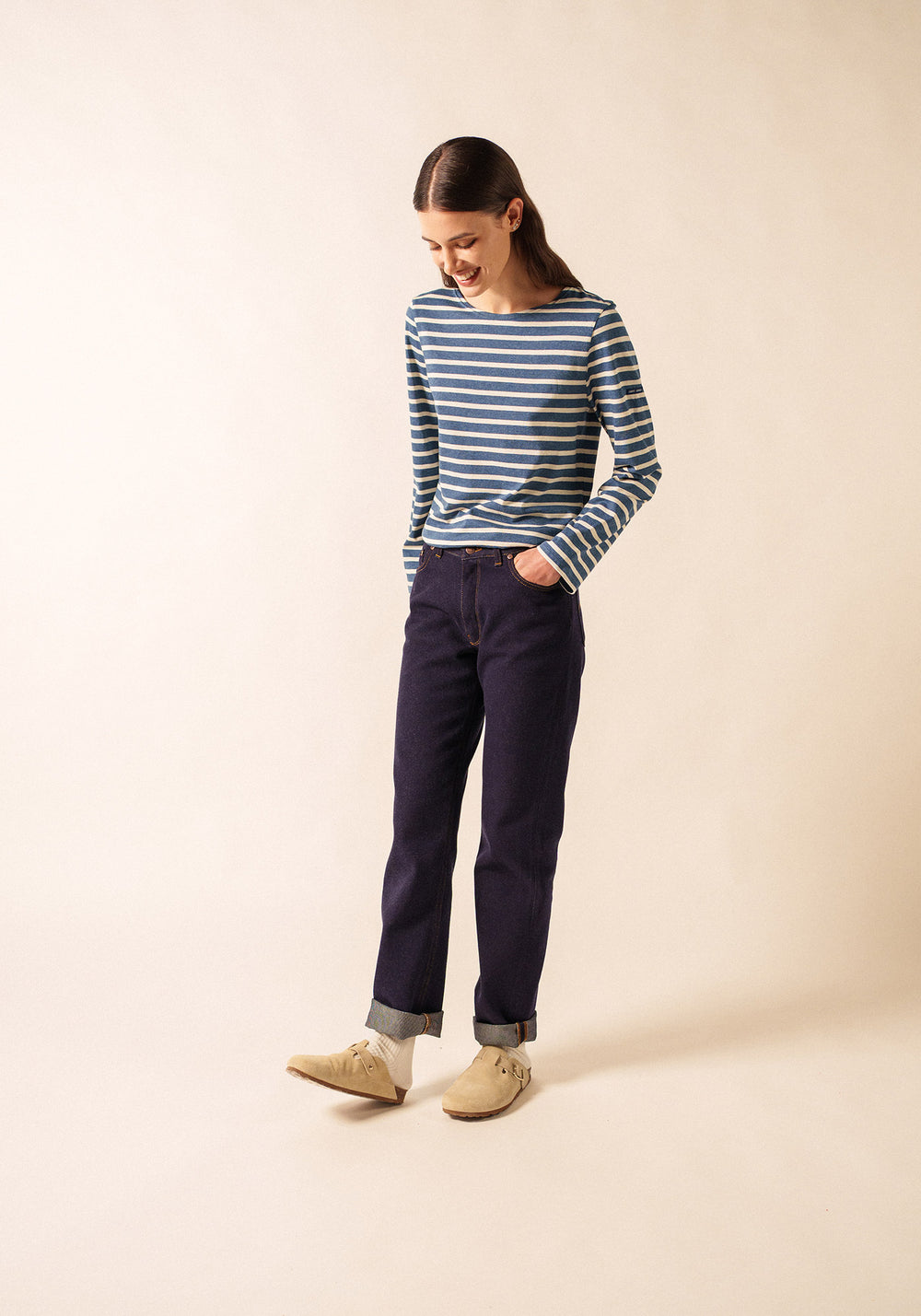 Minquiers Breton shirt (JEAN/CHANVRE)