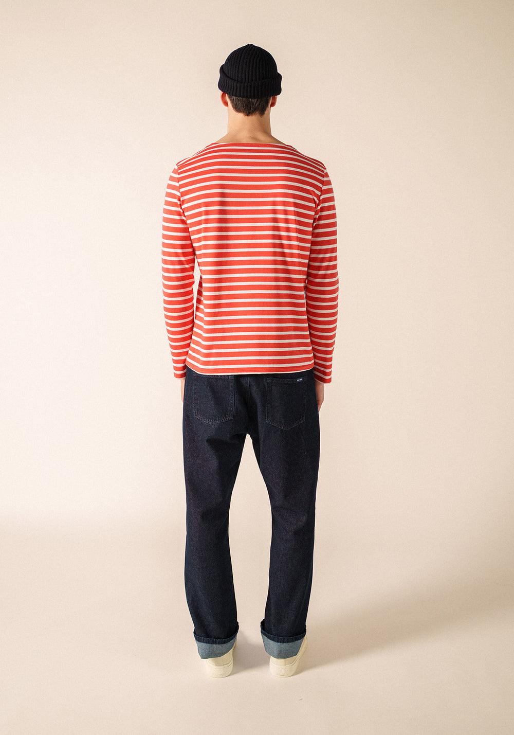 Minquiers Breton shirt (PIGMENT/NEIGE)