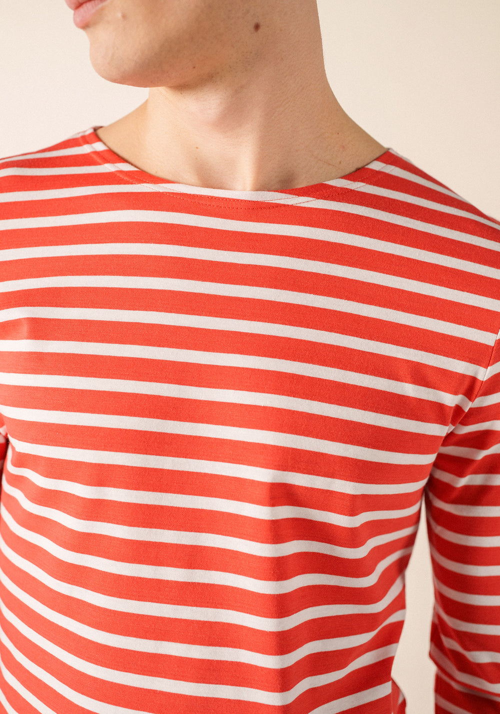 Minquiers Breton shirt (PIGMENT/NEIGE)