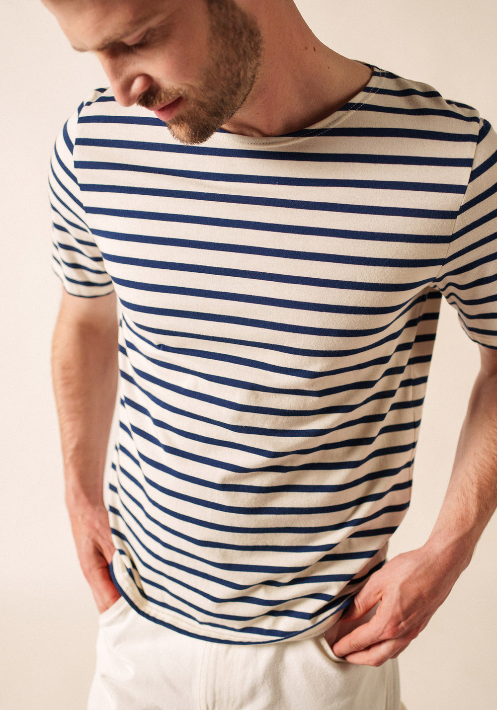 Levant Breton shirt (ECRU/MARINE)