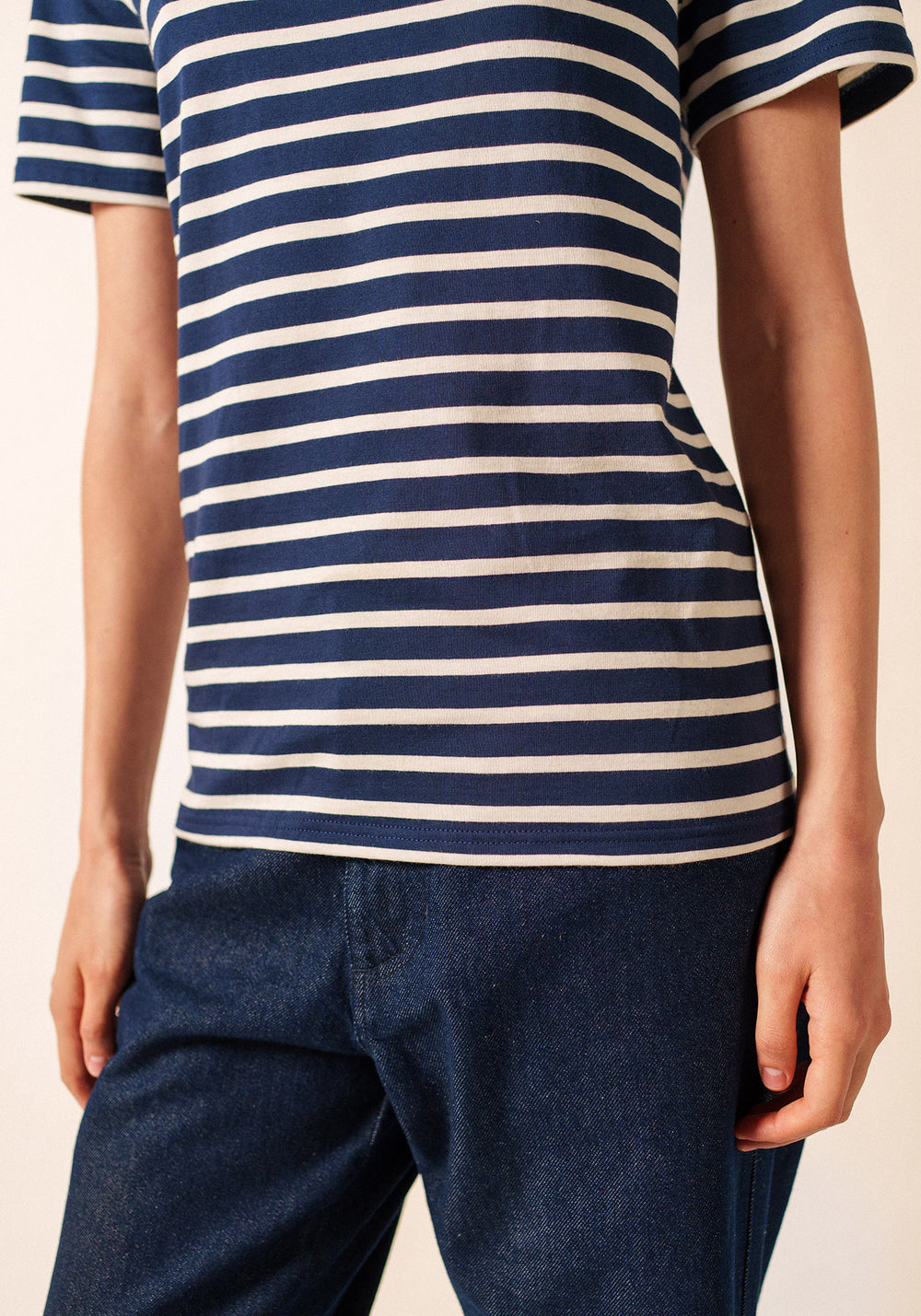 Levant Breton shirt (MARINE/ECRU)