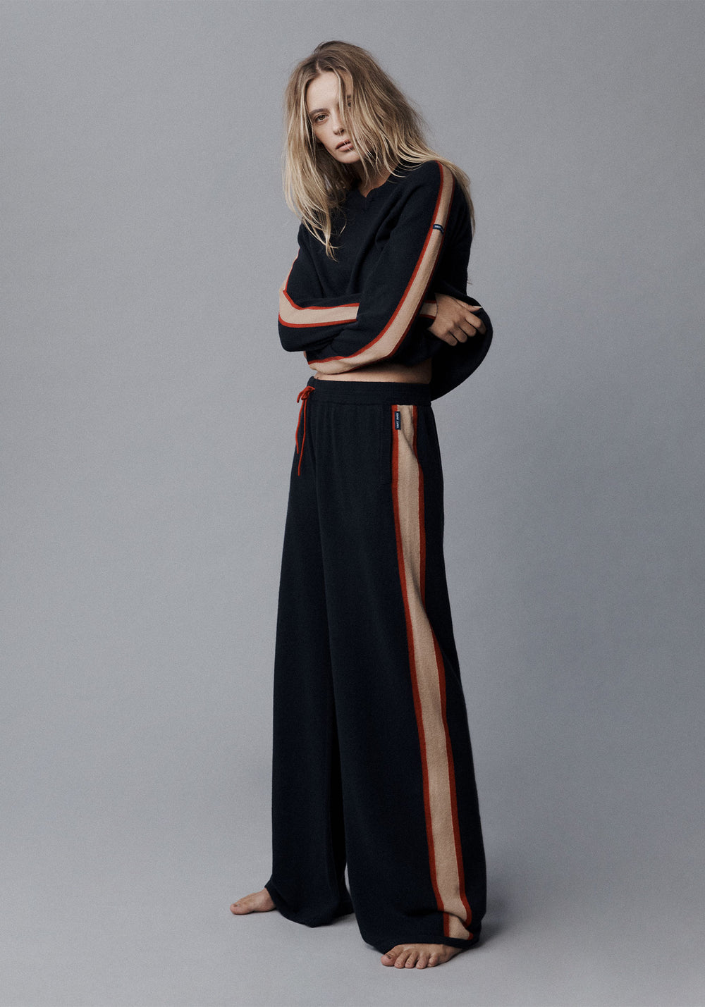 Sorrento Trousers x Collette Dinnigan (NAVY/CAMEL/TULIPE)