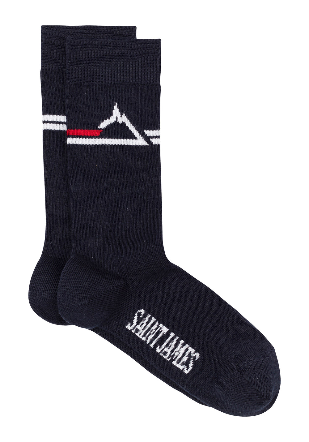 Socks with 'SAINT JAMES' logo - in cotton jersey (NAVY)