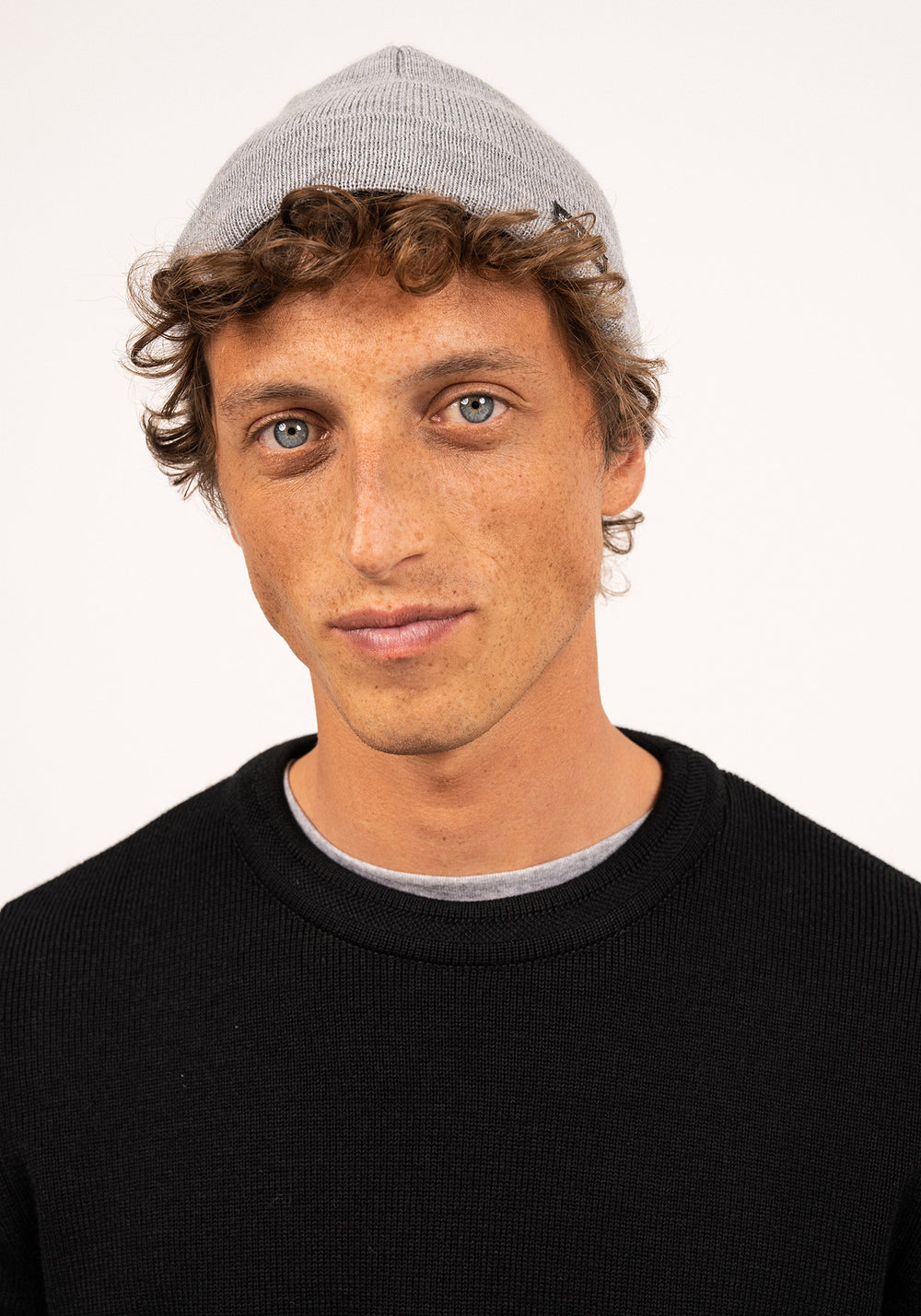 Sailor hat - in pure new wool (GRIS CLAIR)