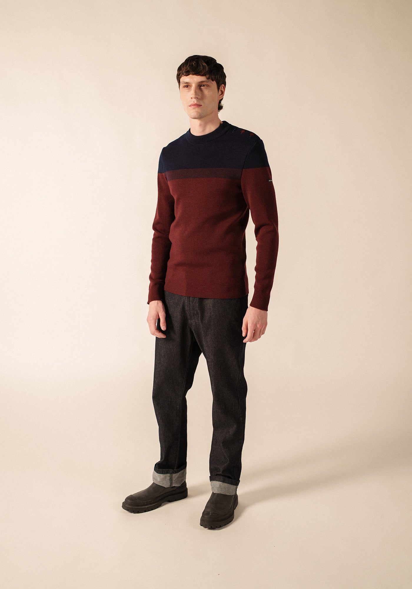 Bretagne sailor jumper (TWEED/MARINE)