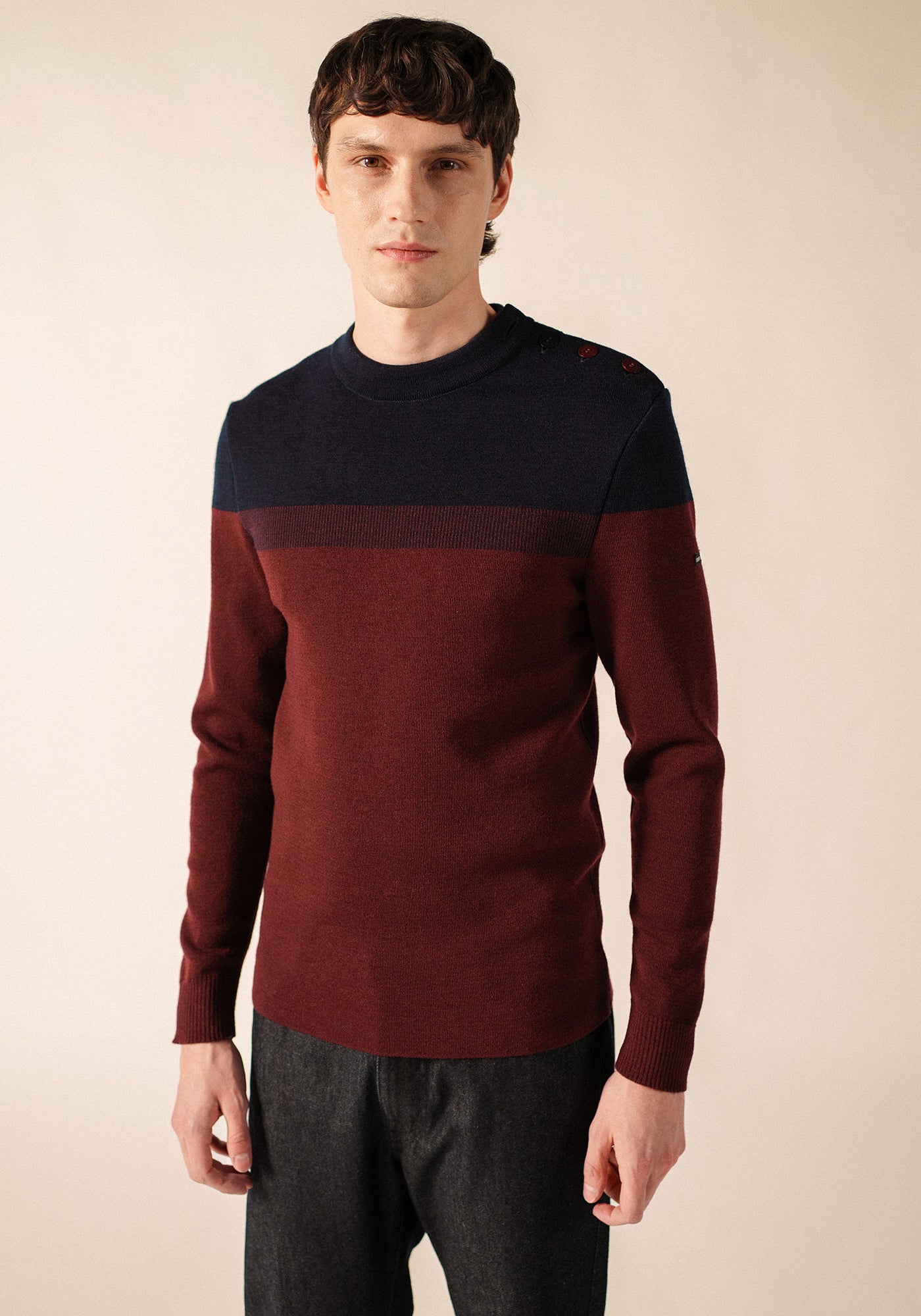 Bretagne sailor jumper (TWEED/MARINE)