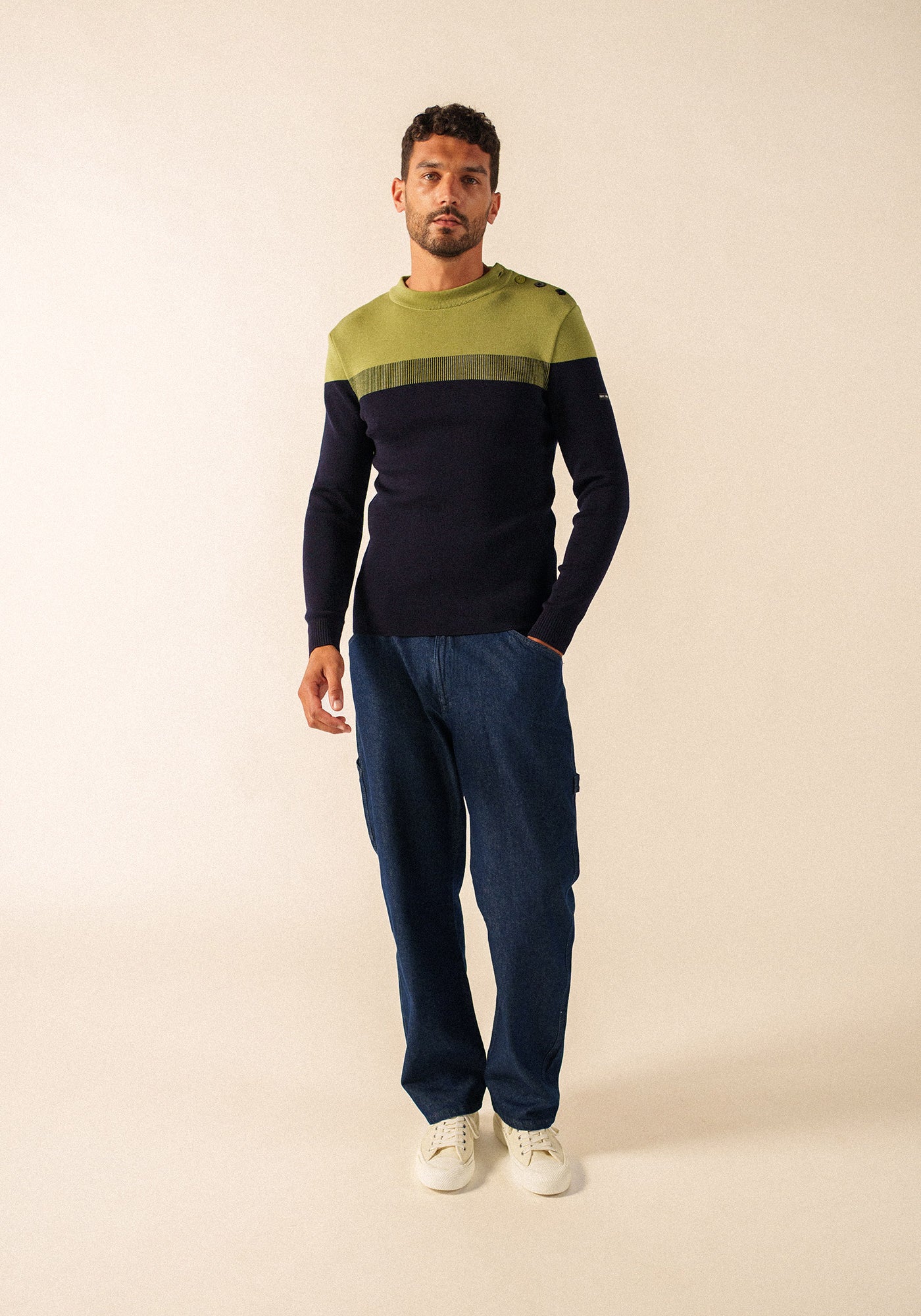 Bretagne sailor jumper (MARINE/OIL)