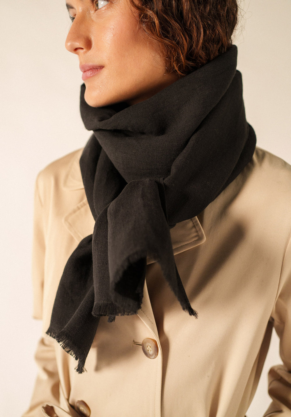Linen scarf (NOIR)