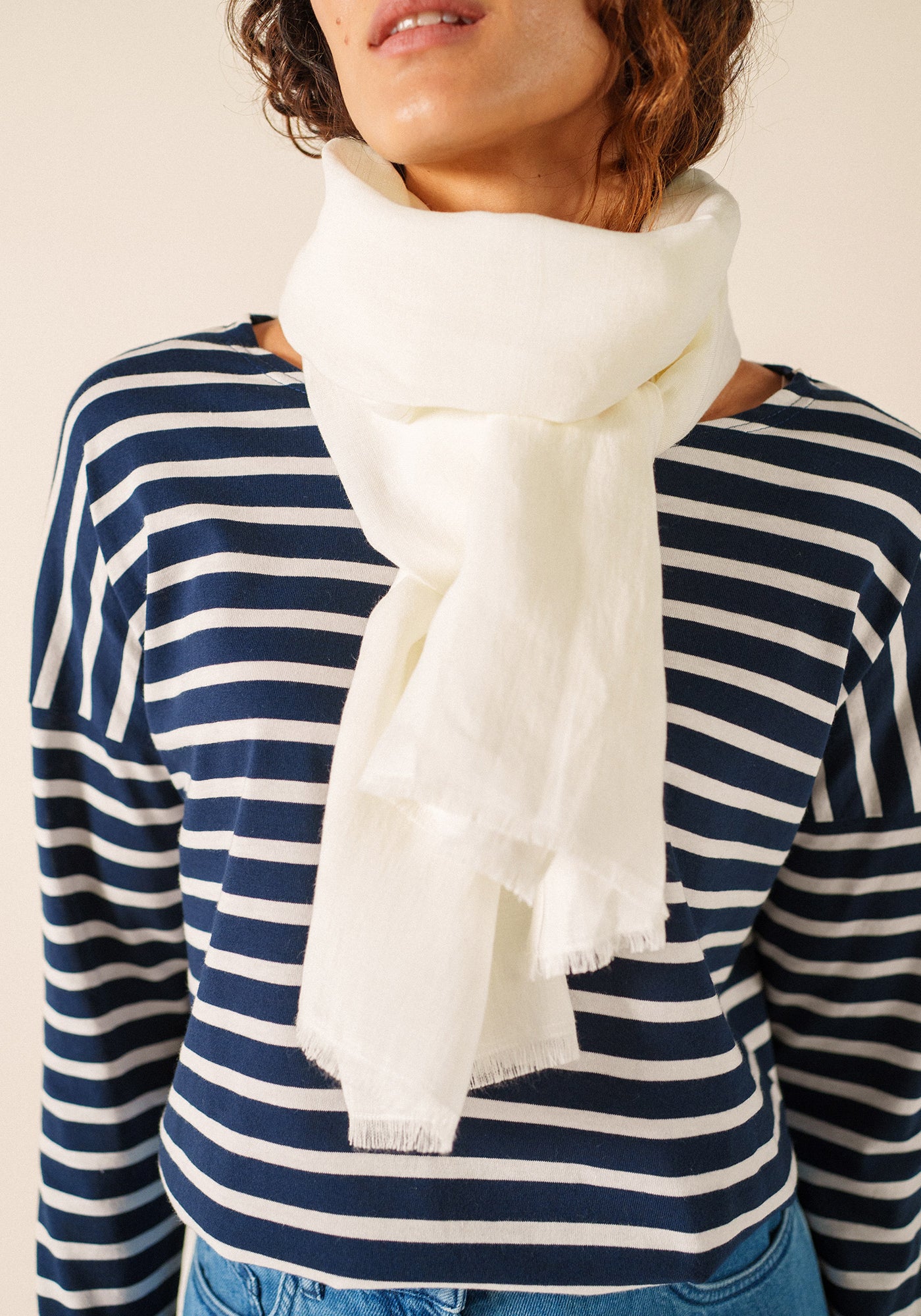 Linen scarf (BLANC)