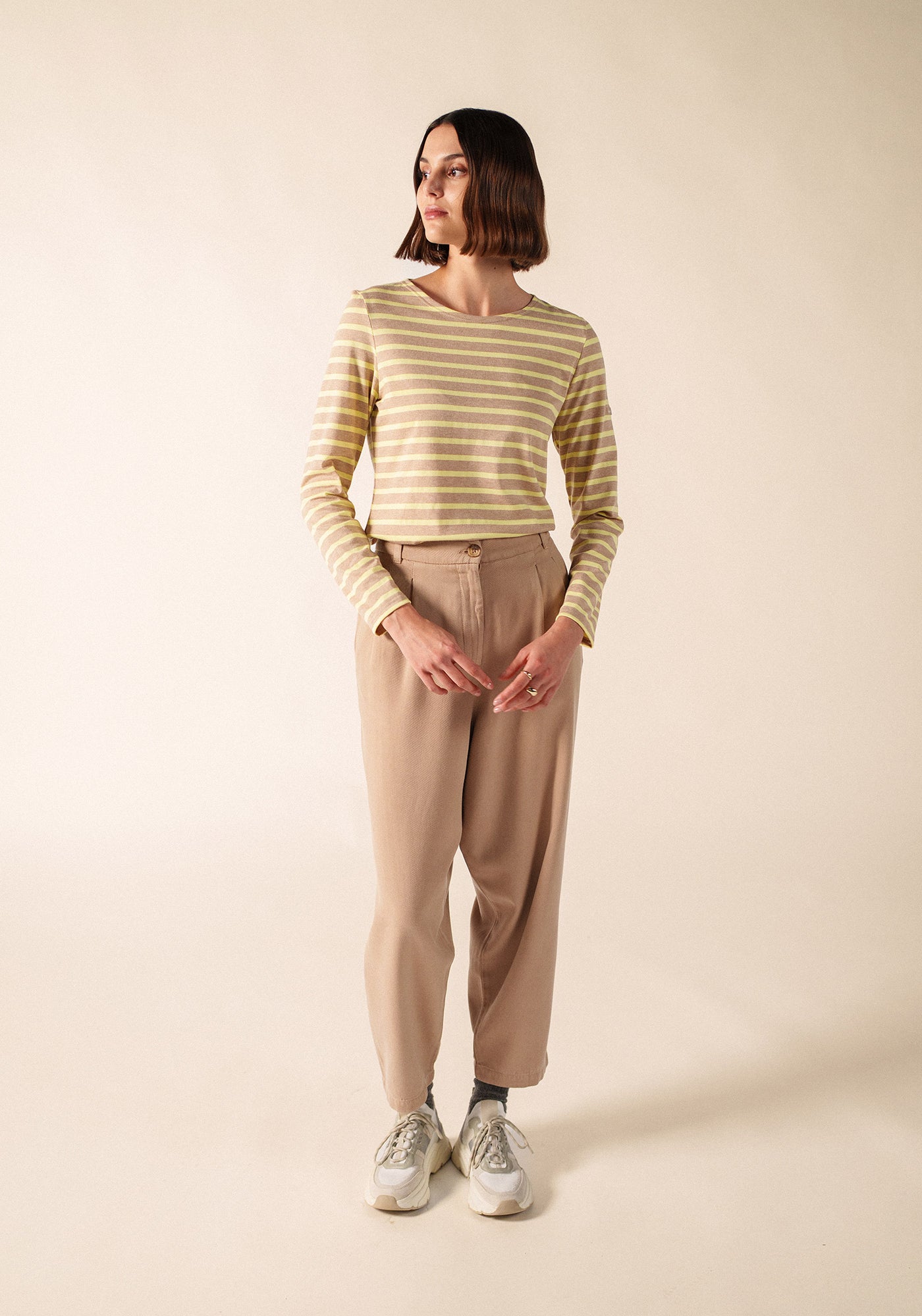 Minquidame Breton shirt (BEIGE CHINE/AUBE)