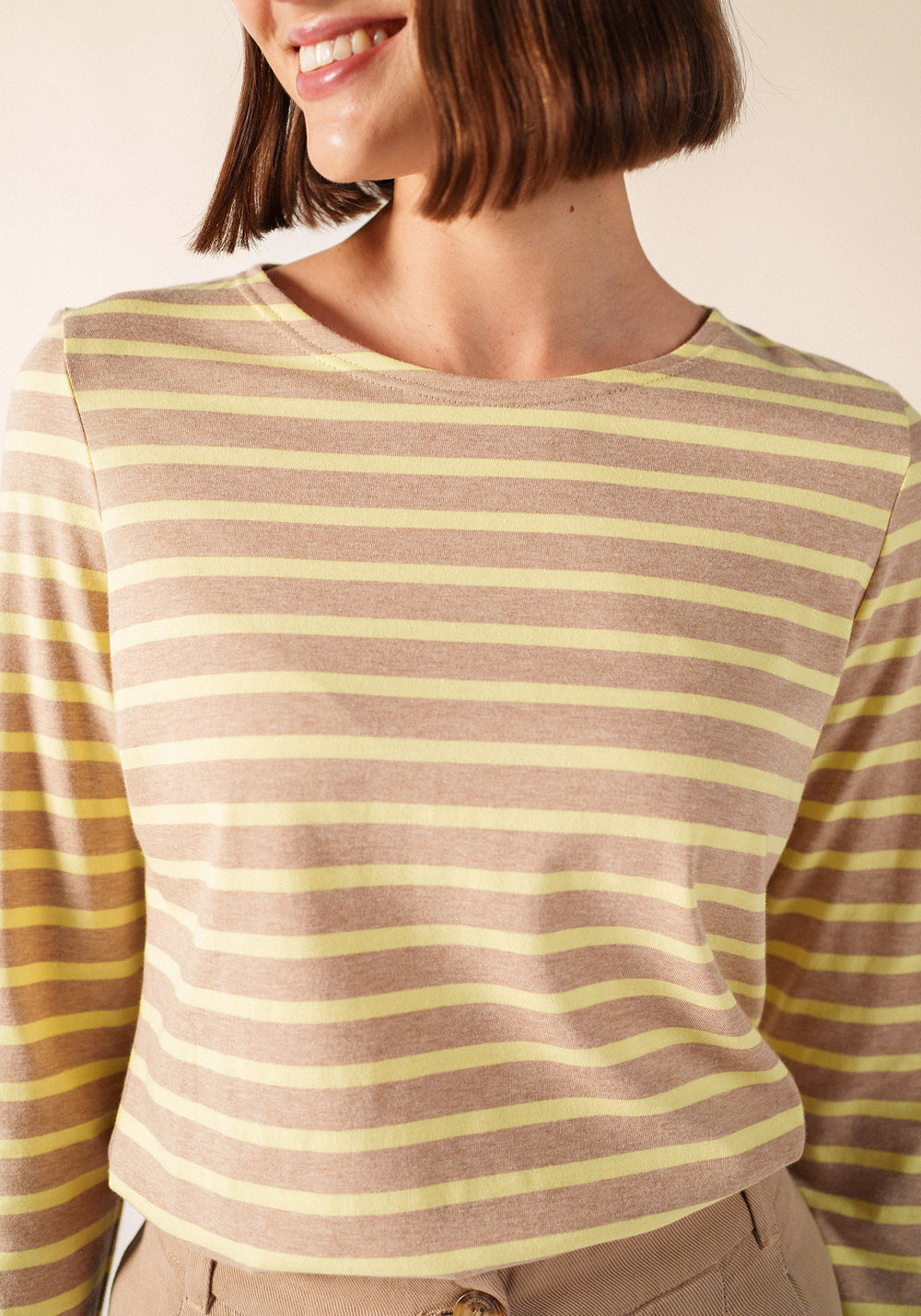 Minquidame Breton shirt (BEIGE CHINE/AUBE)
