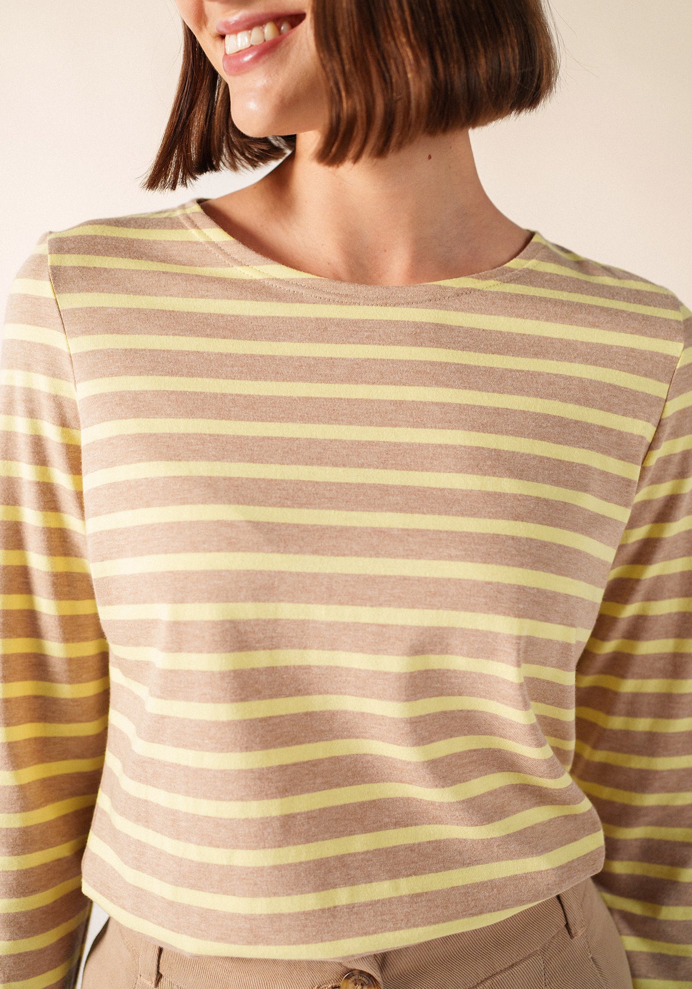Minquidame Breton shirt (BEIGE CHINE/AUBE)