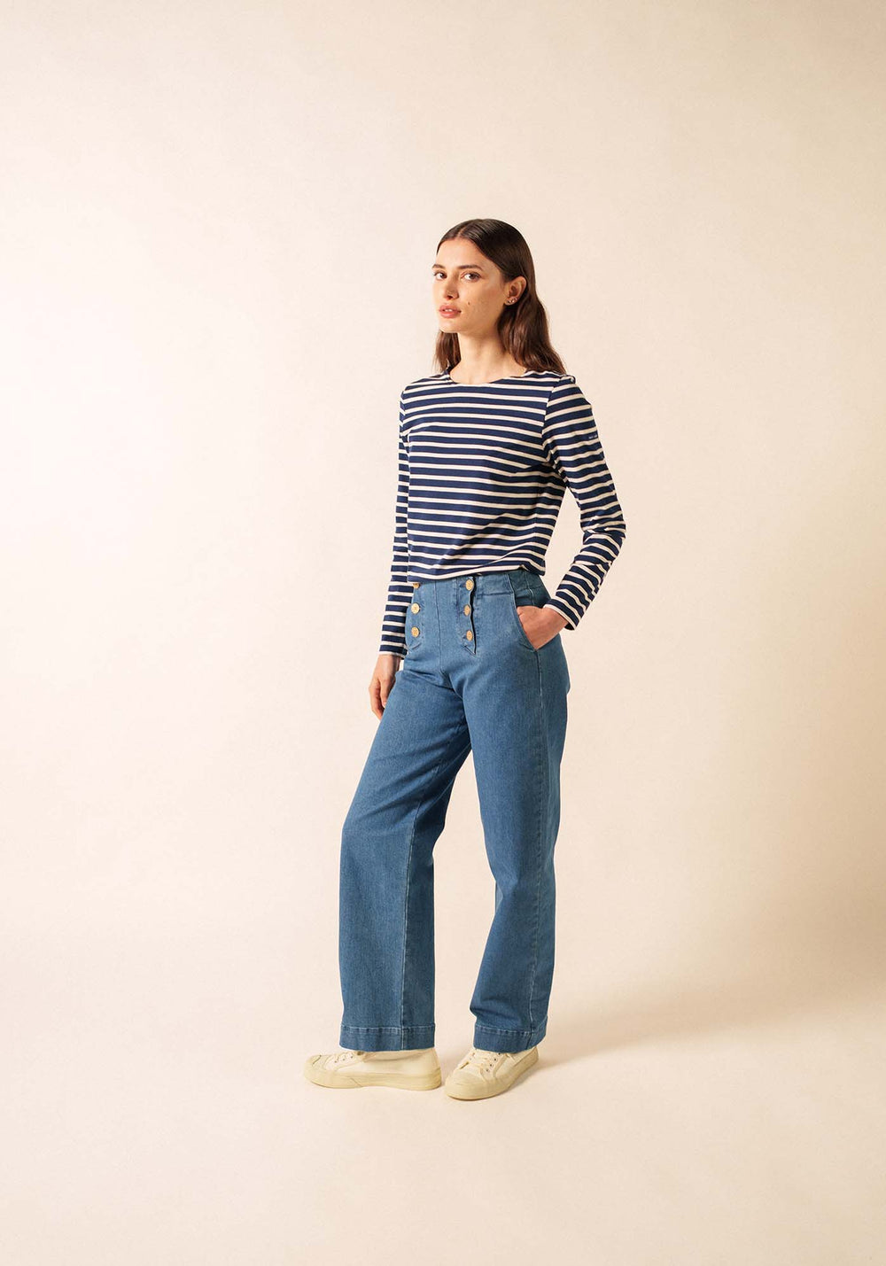 Minquidame Breton shirt (MARINE/ECRU)