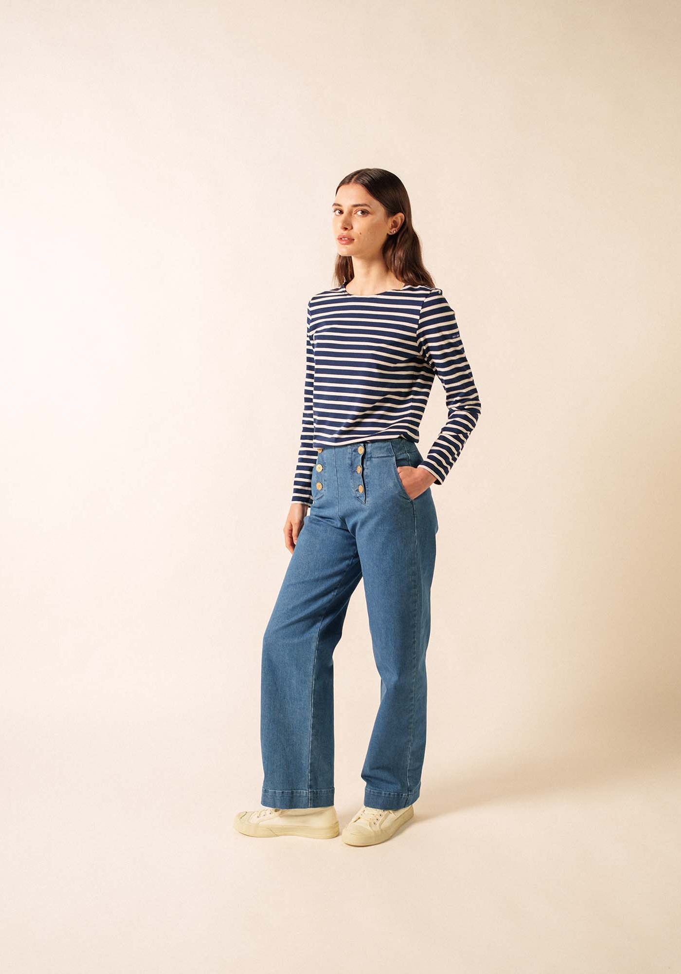 Minquidame Breton shirt (MARINE/ECRU)