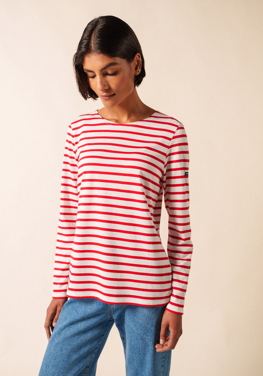 Minquidame Breton shirt (NEIGE/TULIPE)