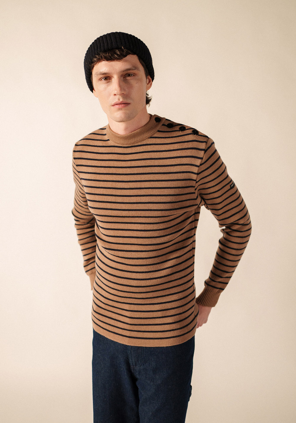 Matelot sailor jumper (BEIGE FONCE/MARINE)