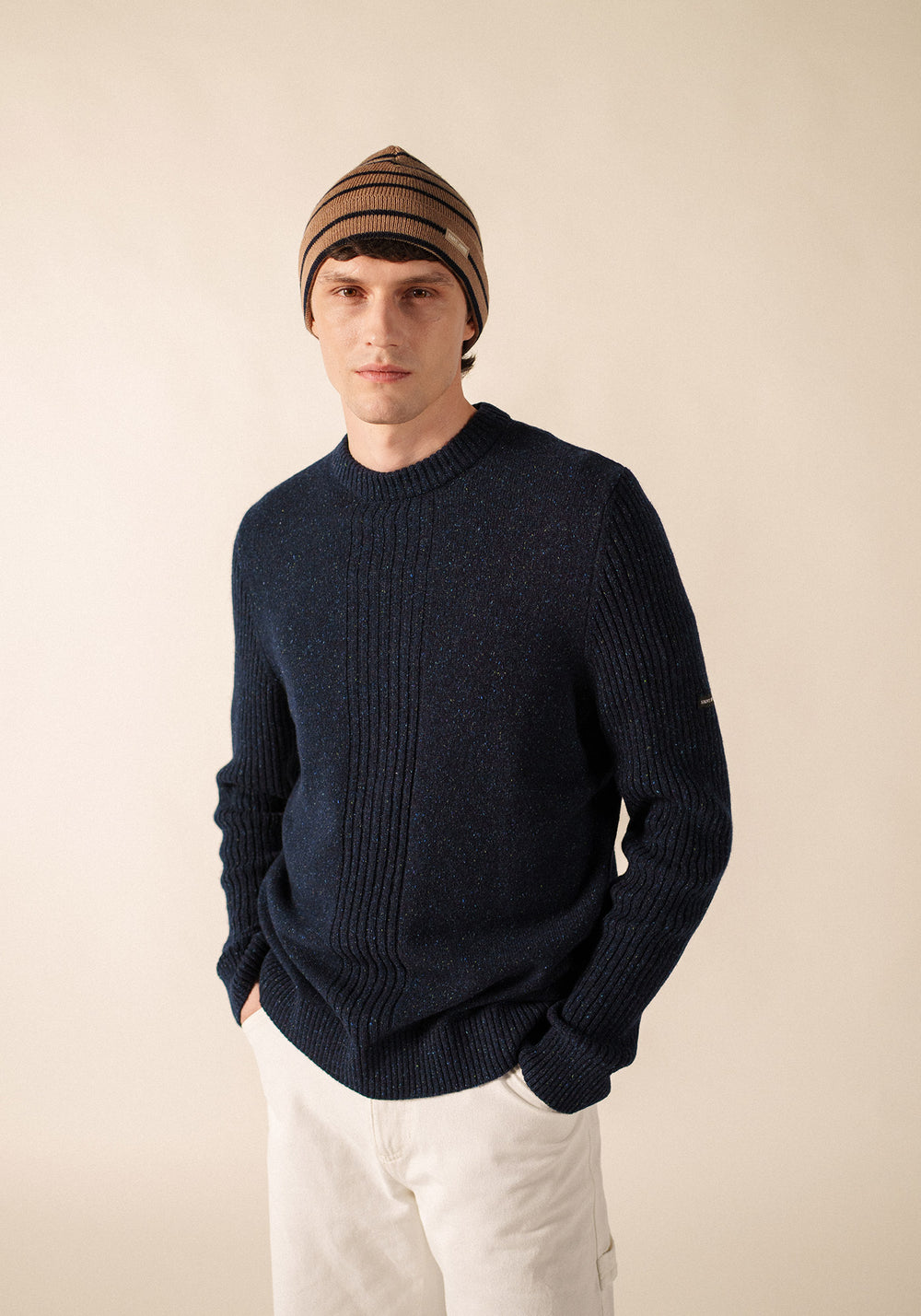 Sailor hat (BEIGE FONCE/MARINE)