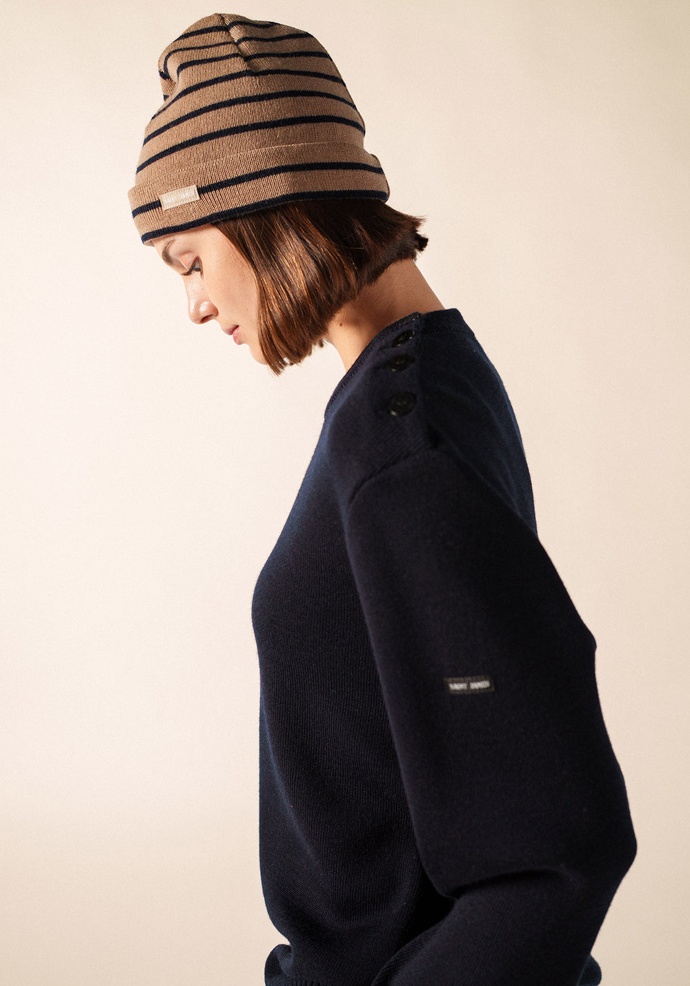 Sailor hat (BEIGE FONCE/MARINE)