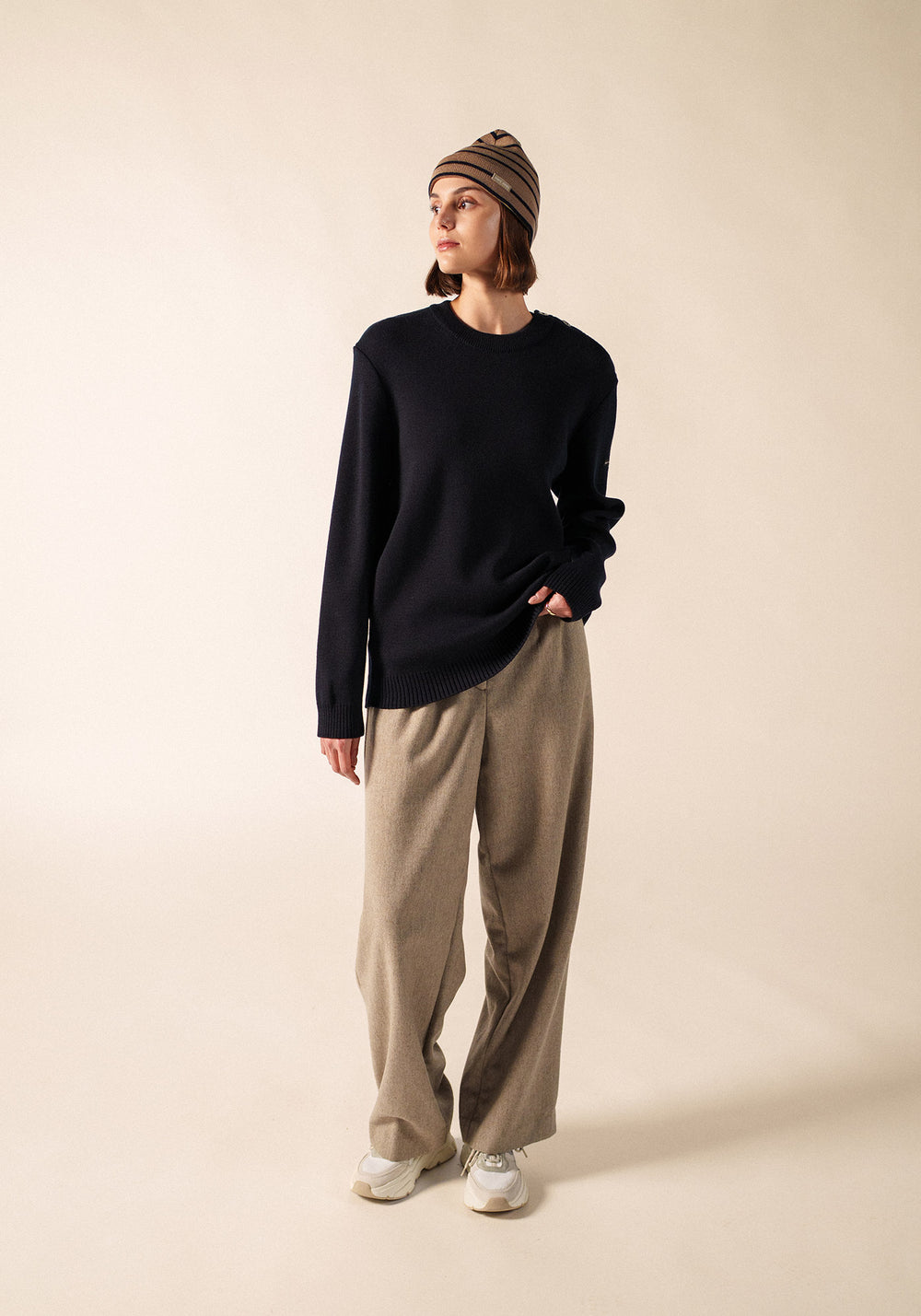 Sailor hat (BEIGE FONCE/MARINE)