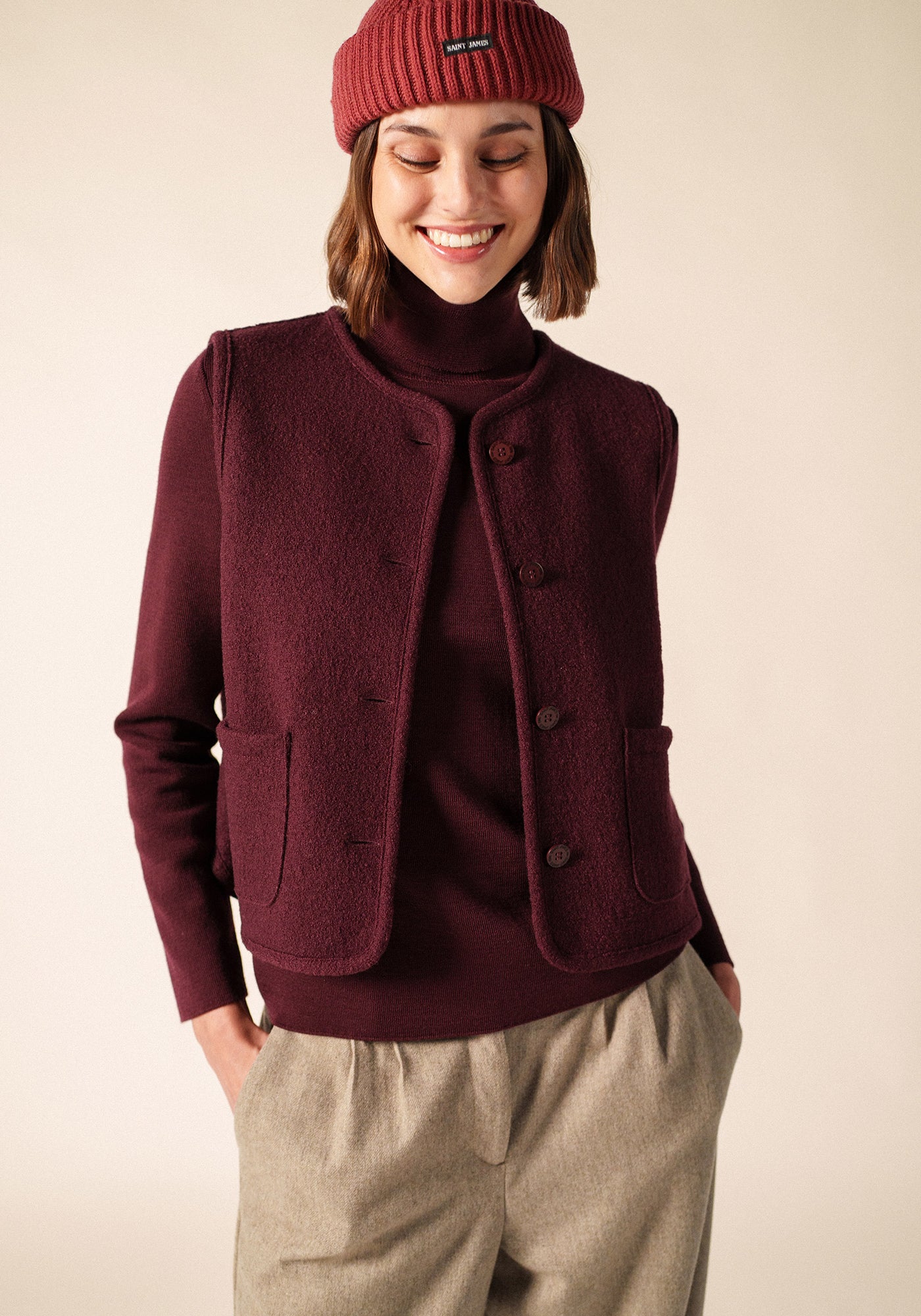 Miki Maille beanie (TERRACOTTA)