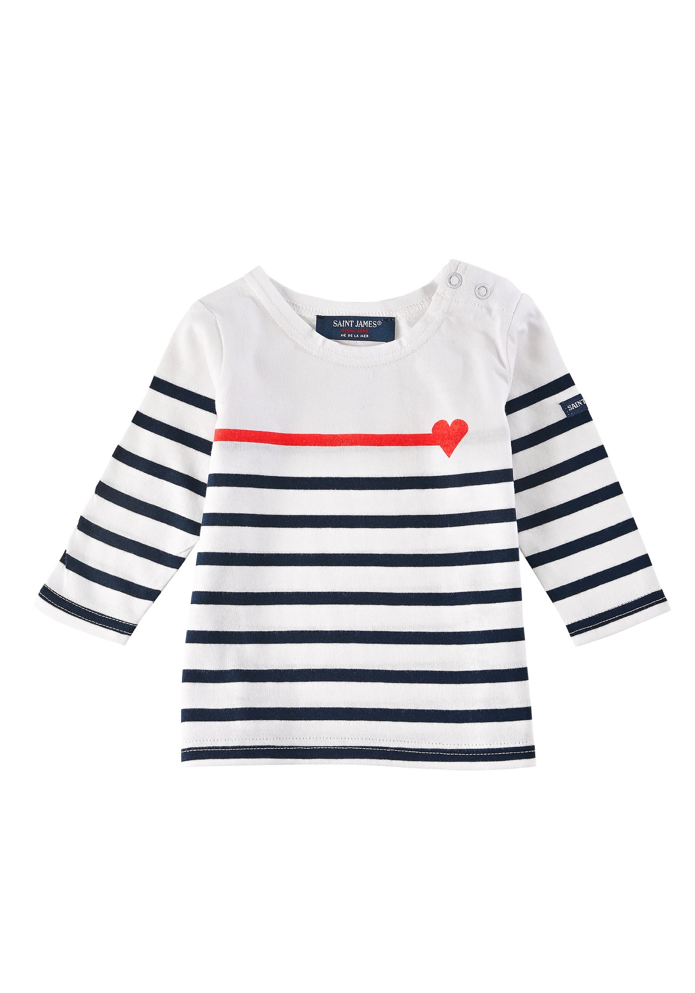 Heart t-shirt gift box (BLANC/MARINE/TULIPE)