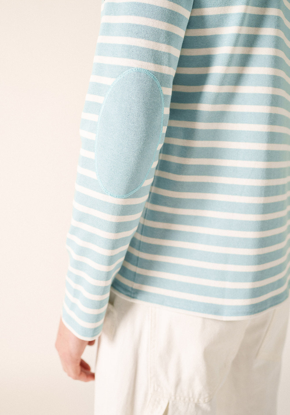 Méridien patches Breton shirt (NUANCE/NEIGE/NUANCE)