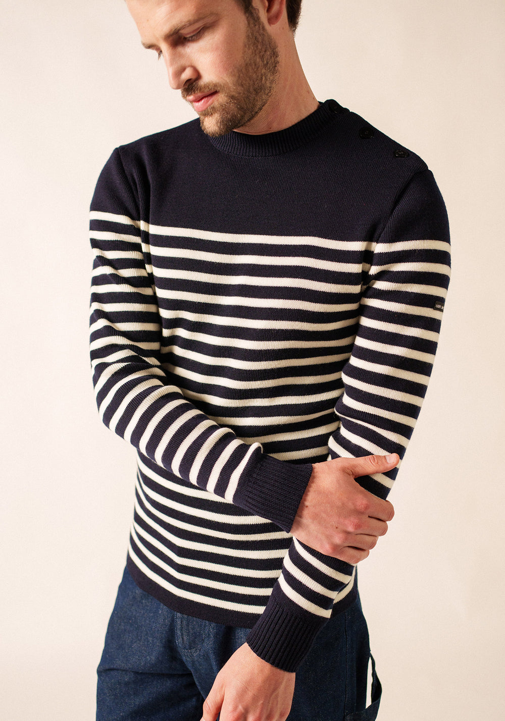 Rochefort sailor jumper (NAVY/ECUME)