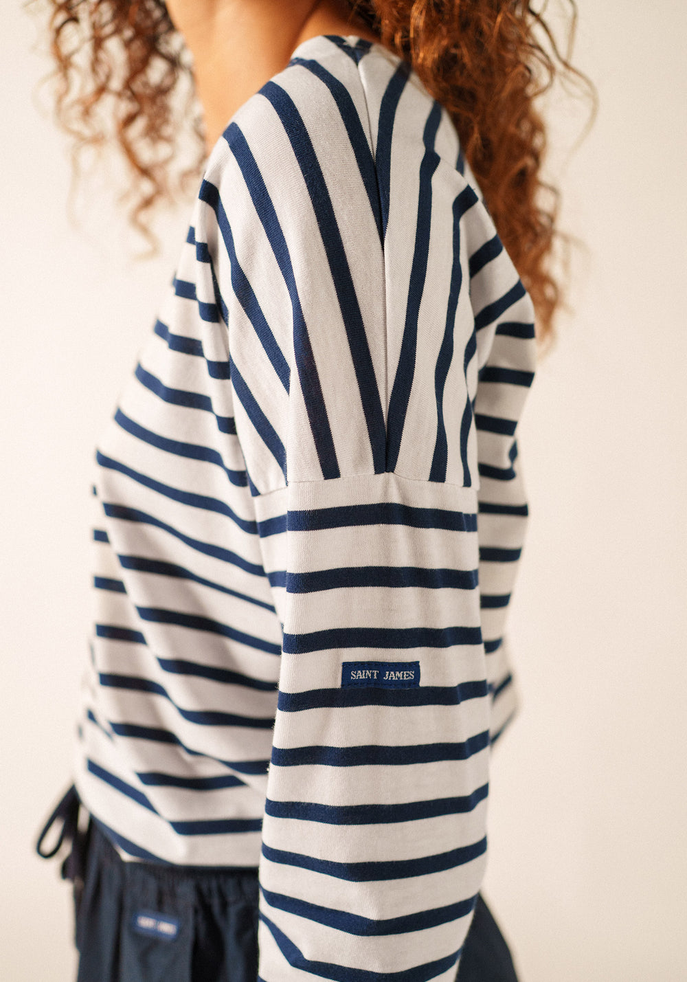 Minquiers Drop Breton shirt (NEIGE/MARINE)