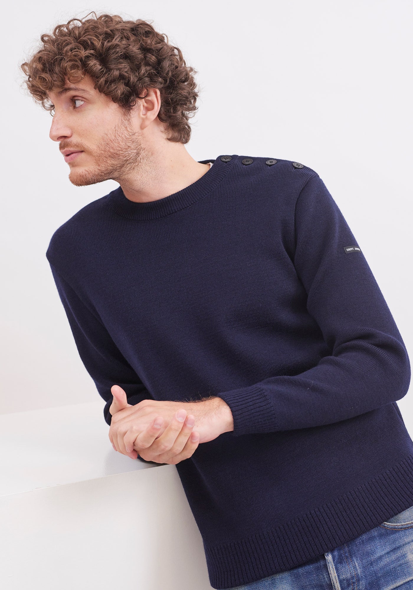 Marinier authentic sailor jumper - regular fit, in pure new wool (MARINE)