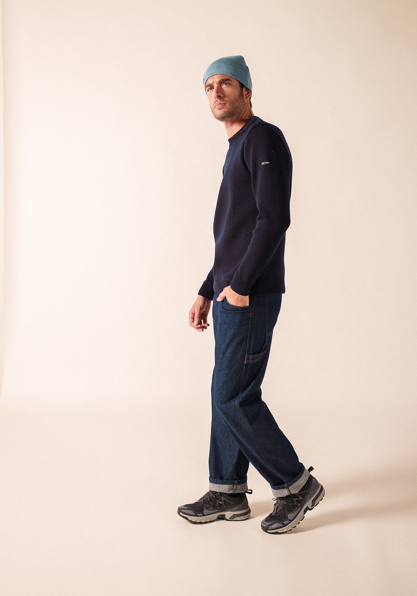 Marinier authentic sailor jumper - regular fit, in pure new wool (MARINE)