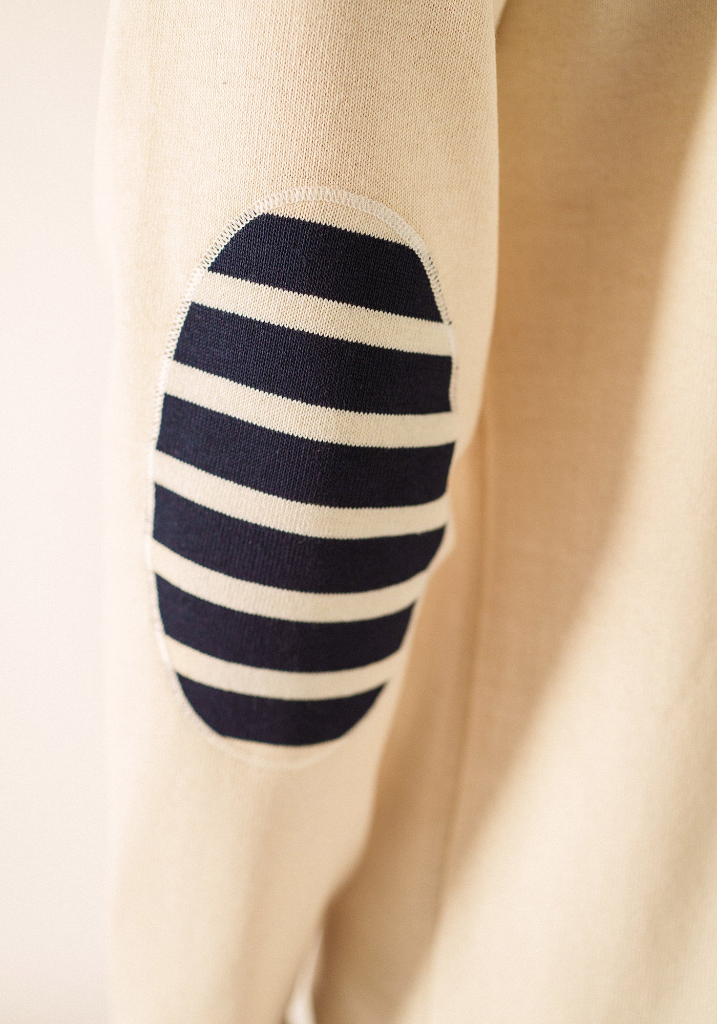 Méridien patches Breton shirt (ECRU/NAVY/ECRU)