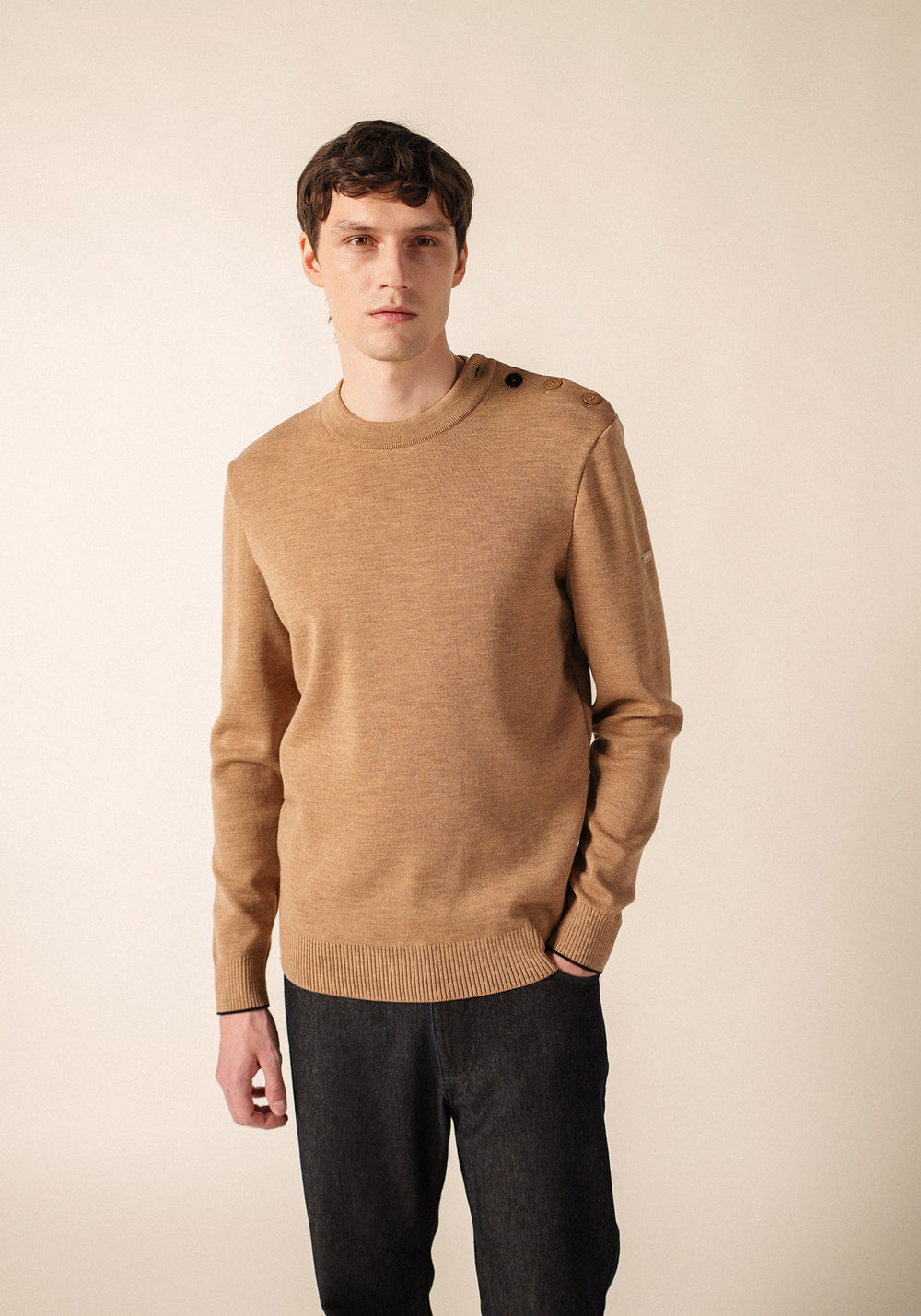 Rives jumper (BEIGE FONCE/NAVY)