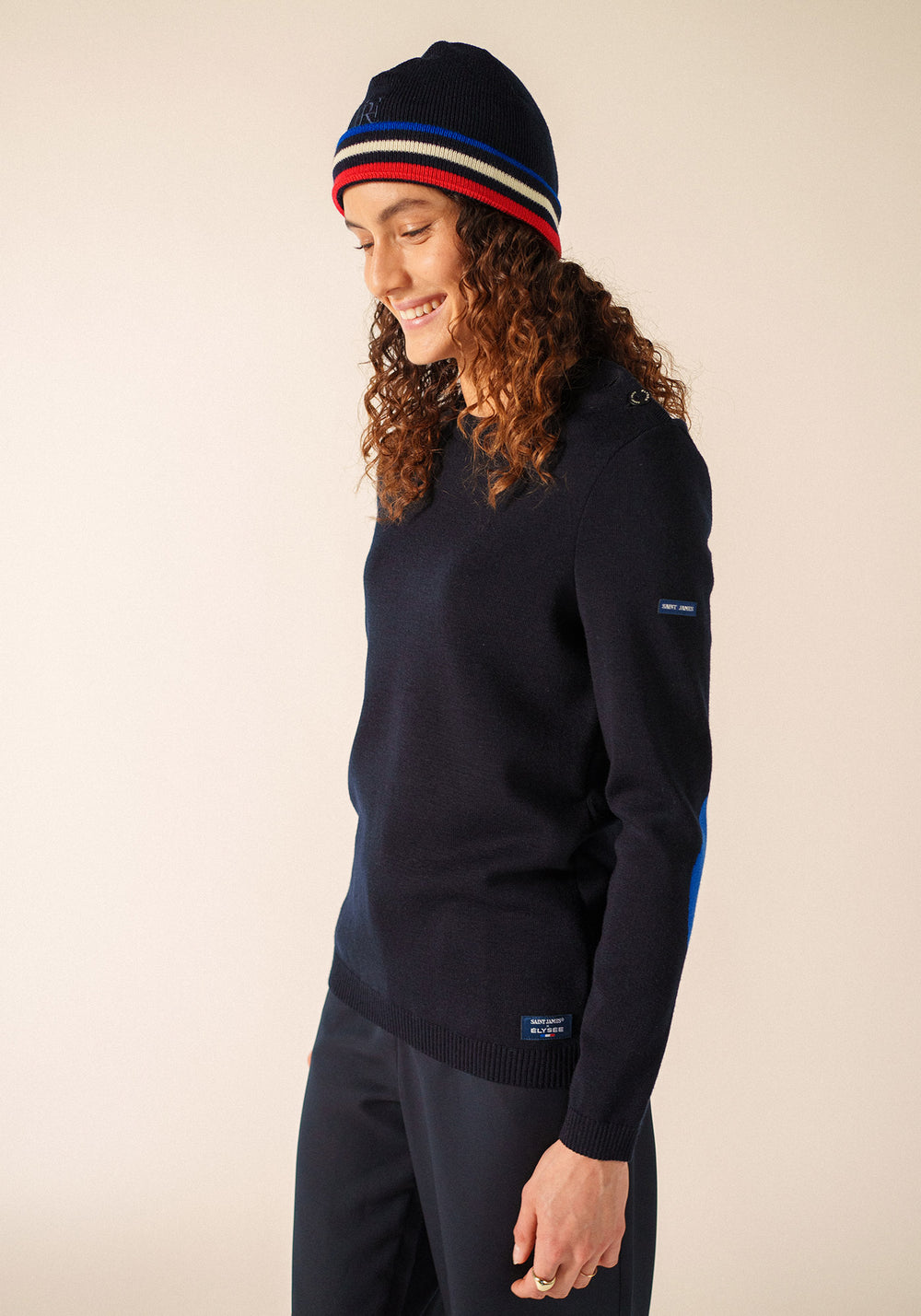 Tricolour beanie x l'Elysée (MARINE)