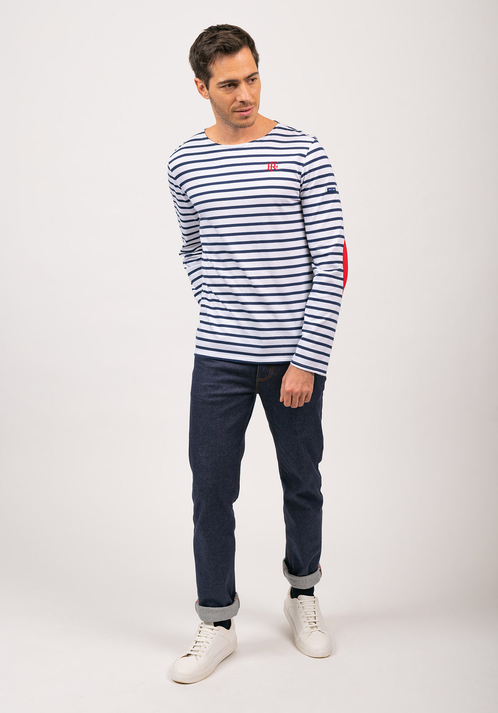 Minquiers Breton shirt x l'Elysée (NEIGE/MARINE)