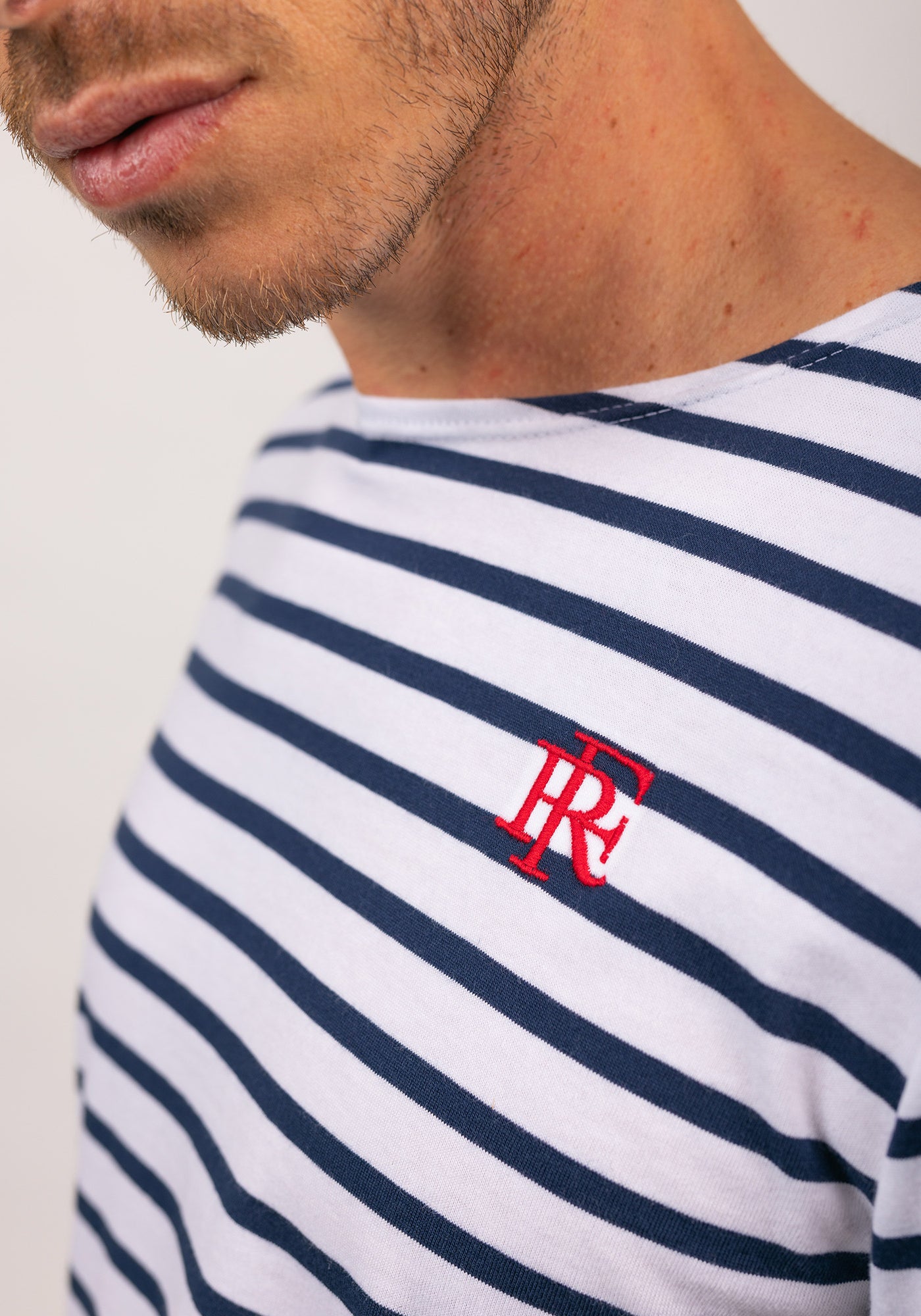 Minquiers Breton shirt x l'Elysée (NEIGE/MARINE)