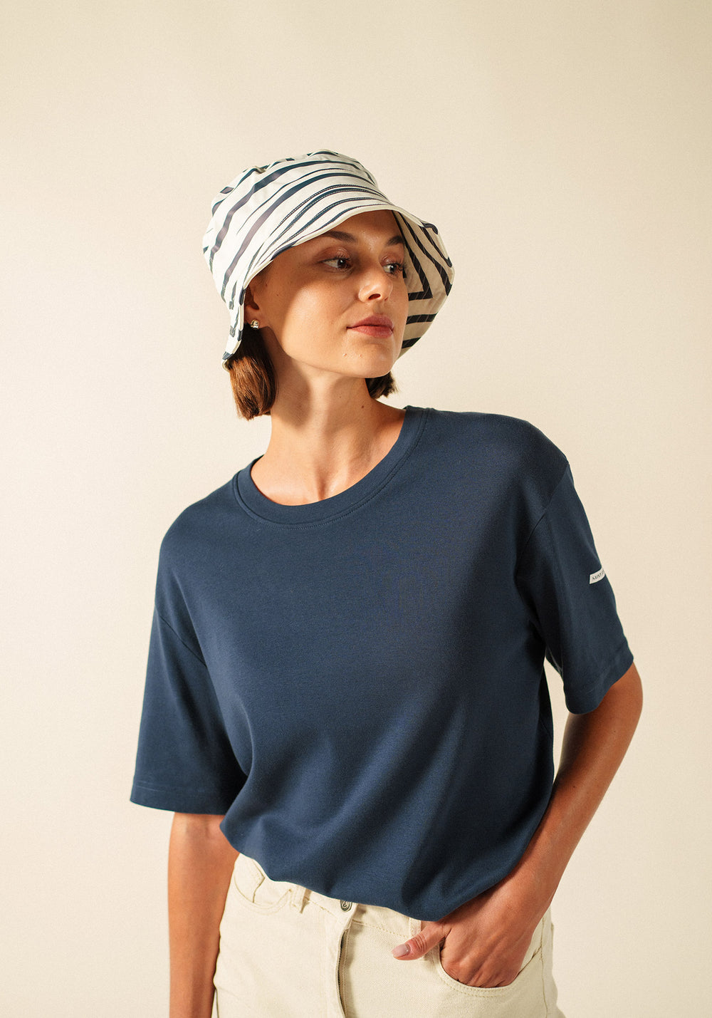 Rain bucket hat (RAYE ECUME/MARINE)