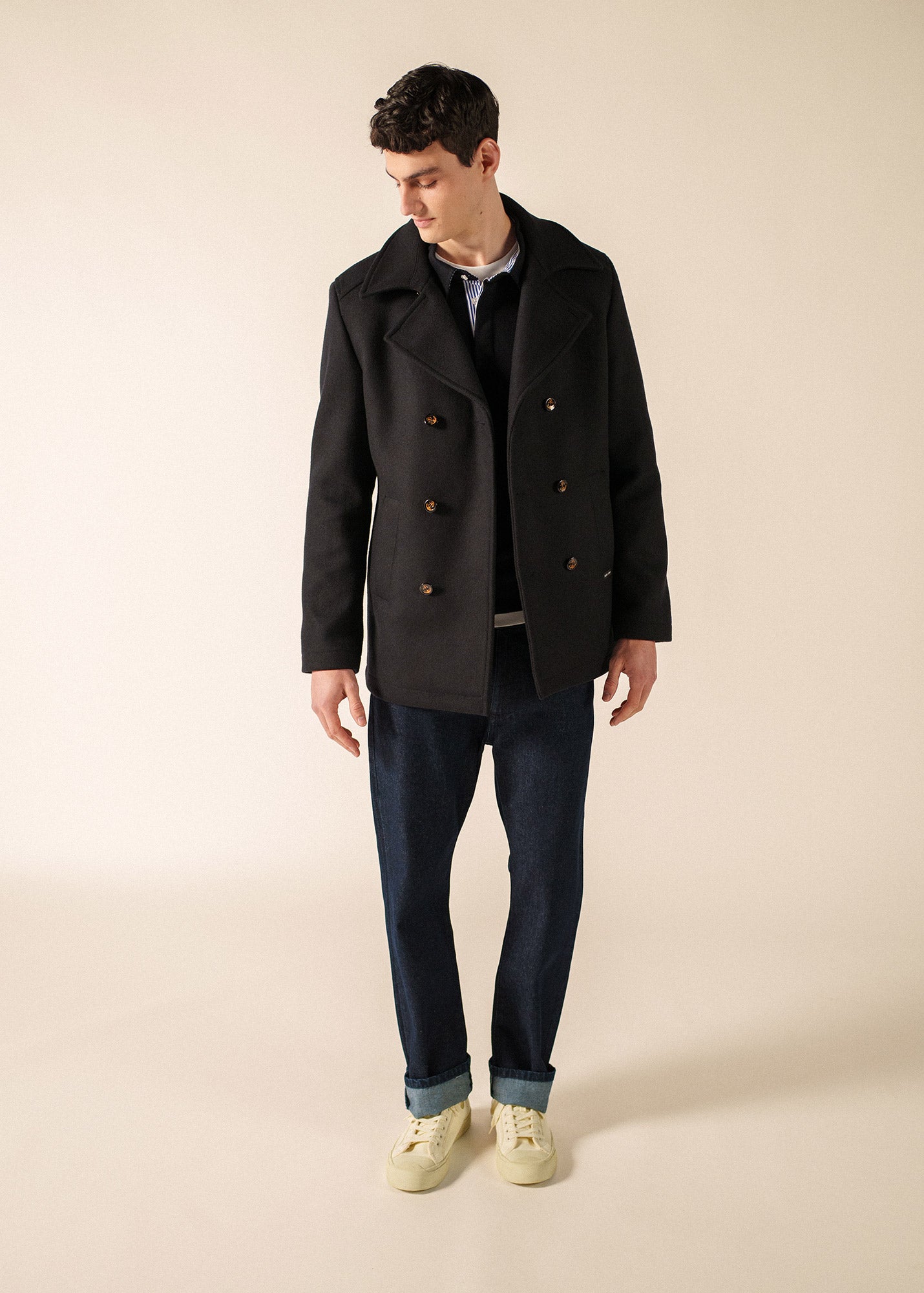 ⭐*7様 uniform experiment PEA COAT Héritage peacoat for men in Merino wool SAINT JAMES x Atelier