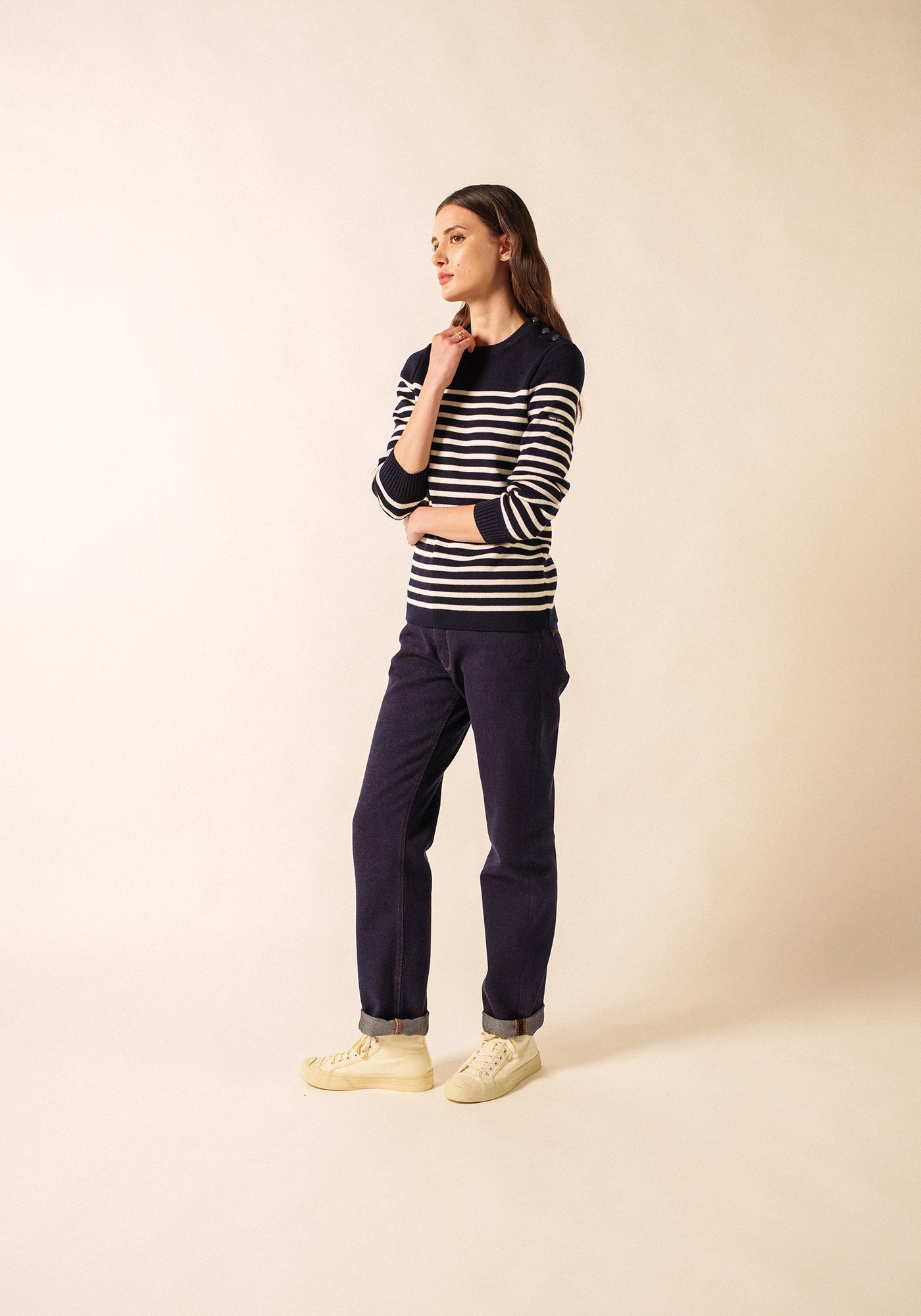 Rochefort sailor jumper (NAVY/ECUME)