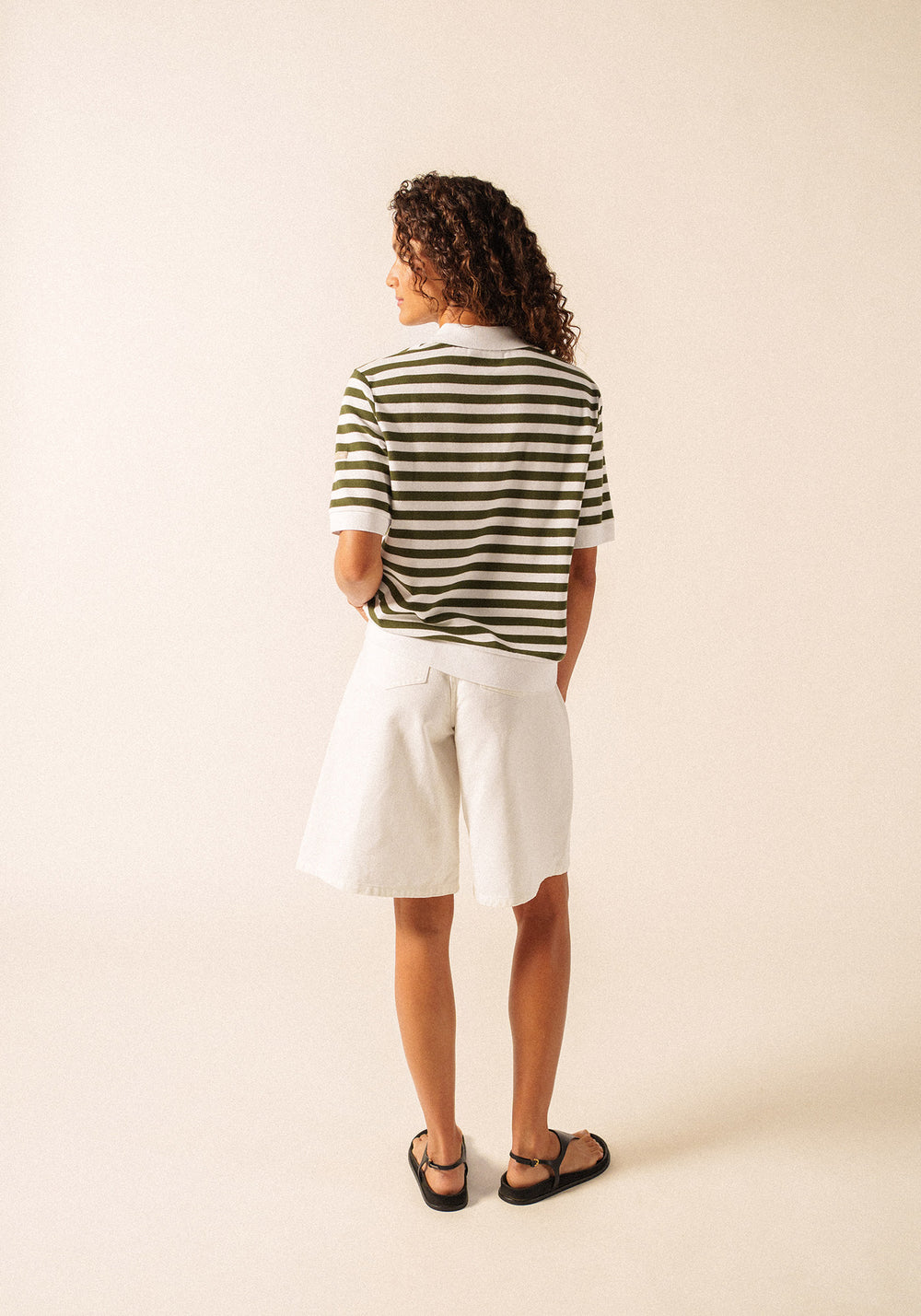 Carola polo shirt (BLANC/ALGUE)
