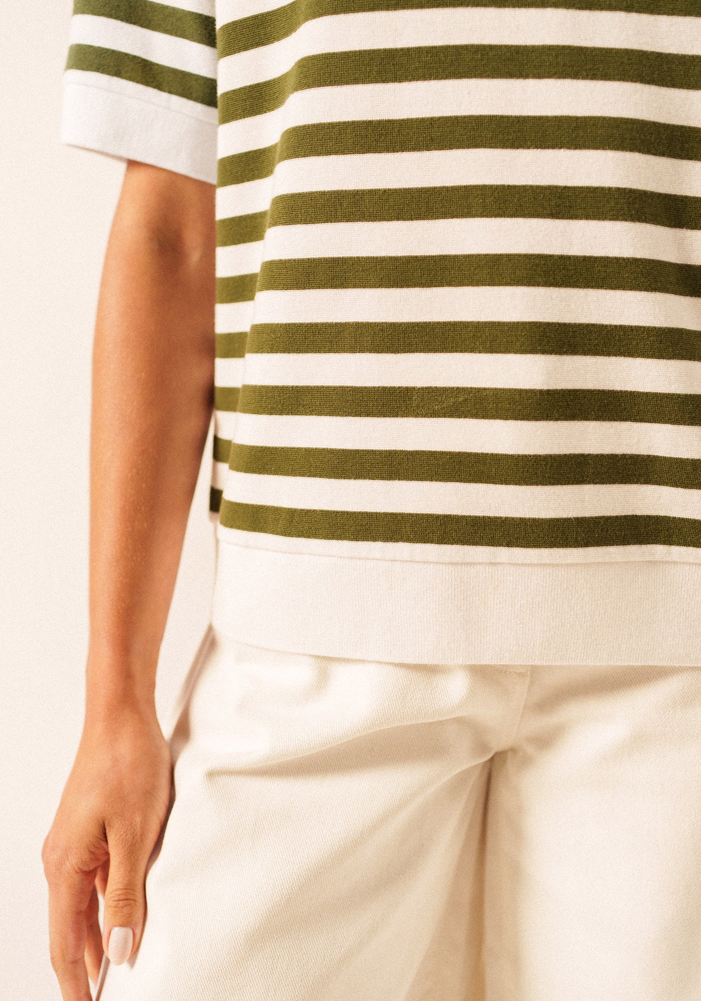 Carola polo shirt (BLANC/ALGUE)