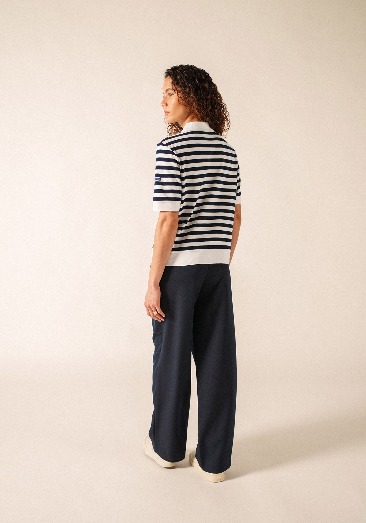 Carola polo shirt (BLANC/MARINE)