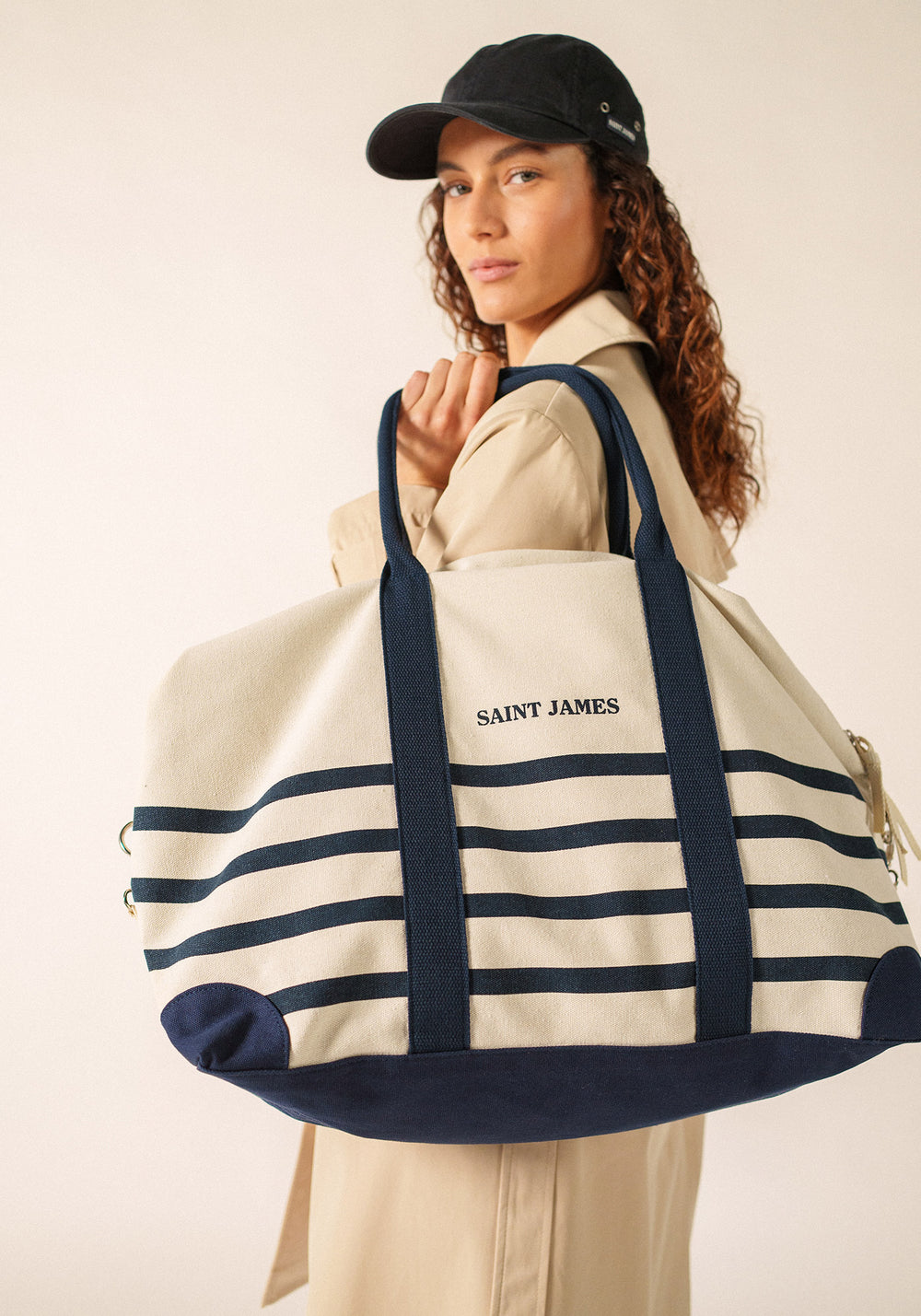Weekender bag (ECRU/MARINE)