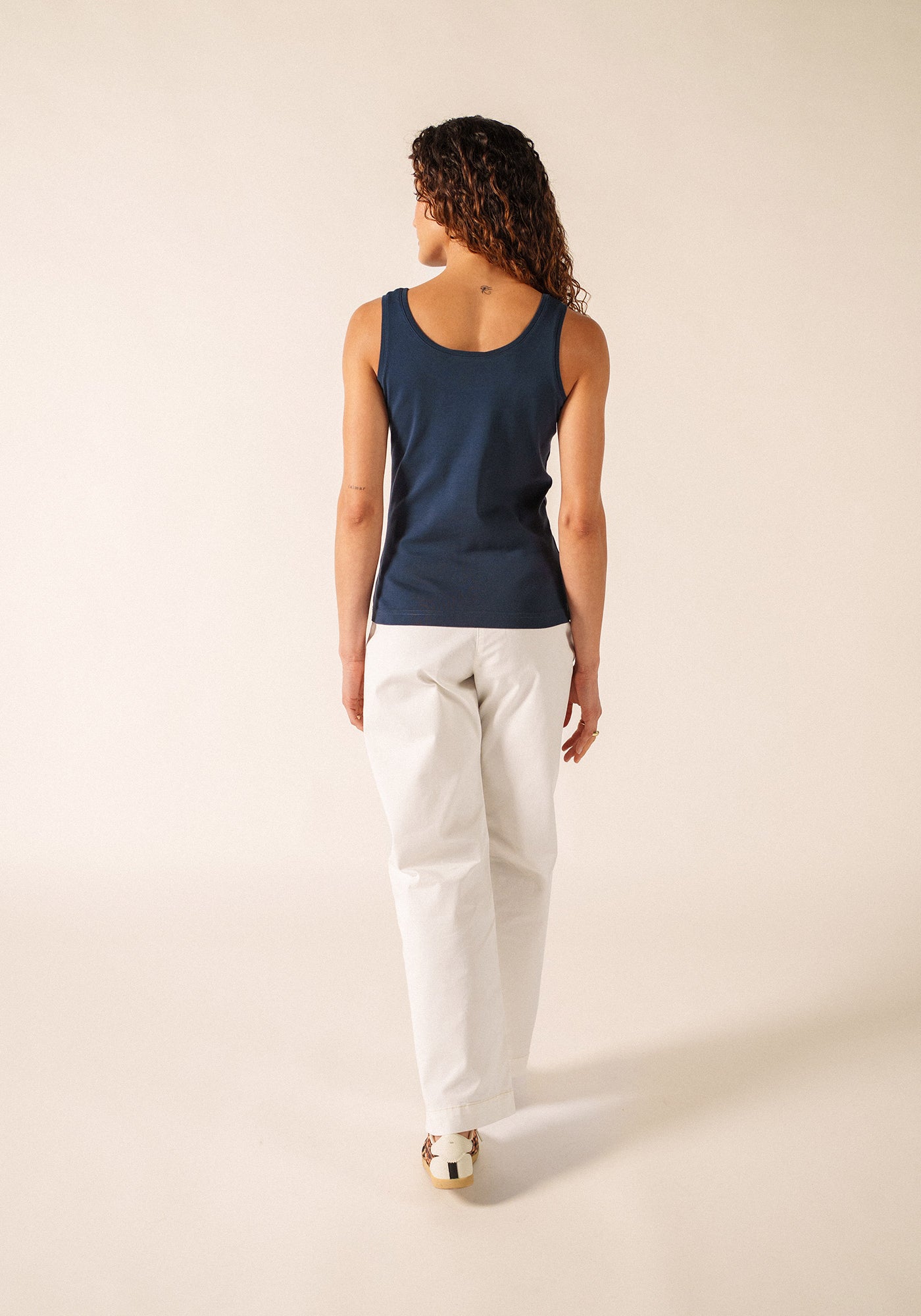 Bastia sleeveless top (MARINE)