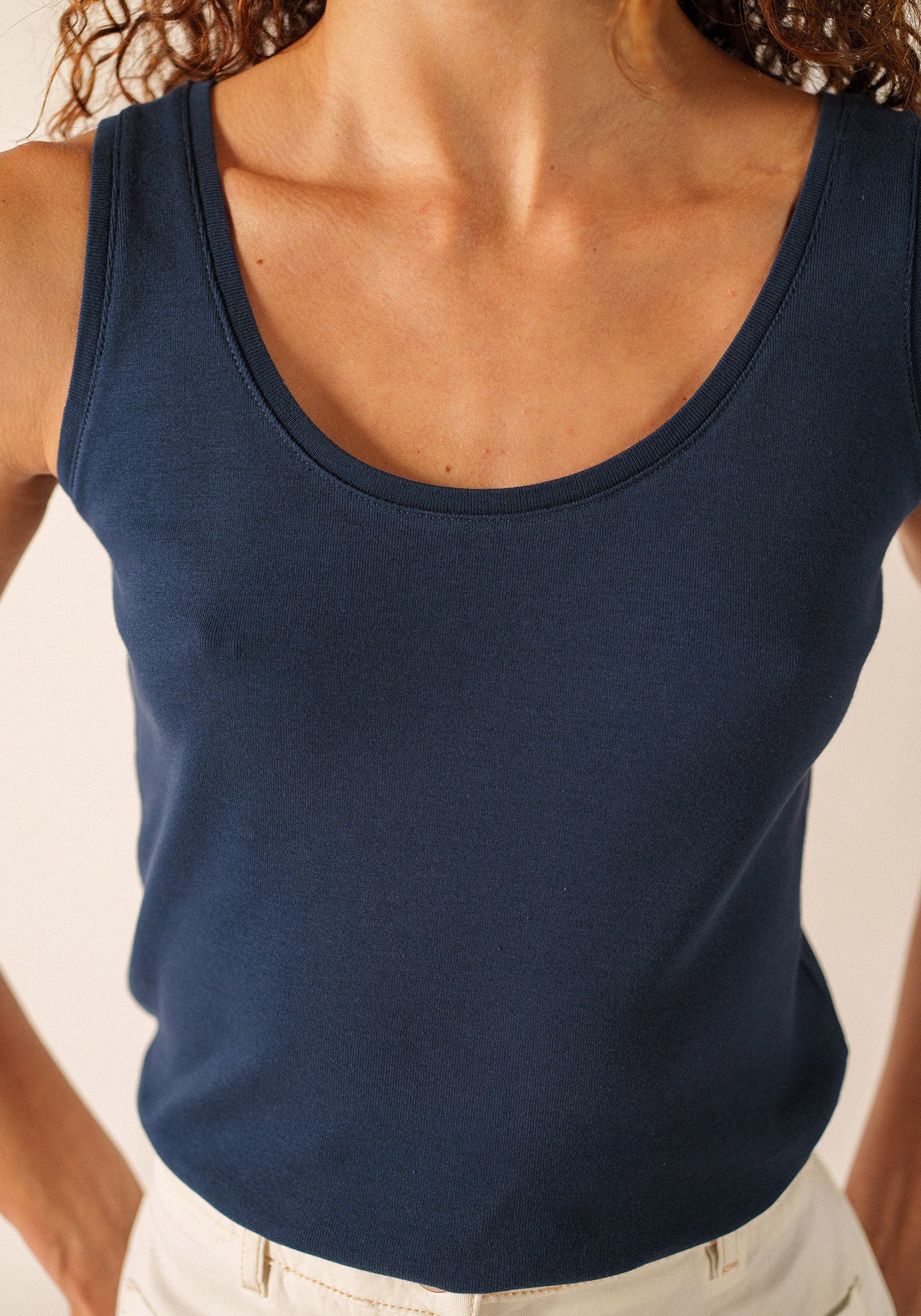 Bastia sleeveless top (MARINE)