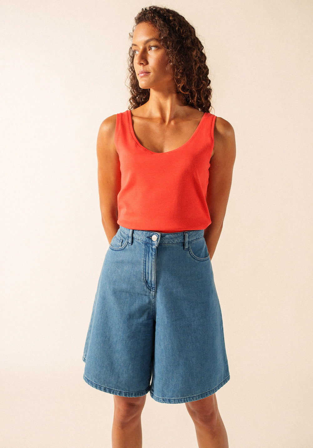 Bastia sleeveless top (PIGMENT)