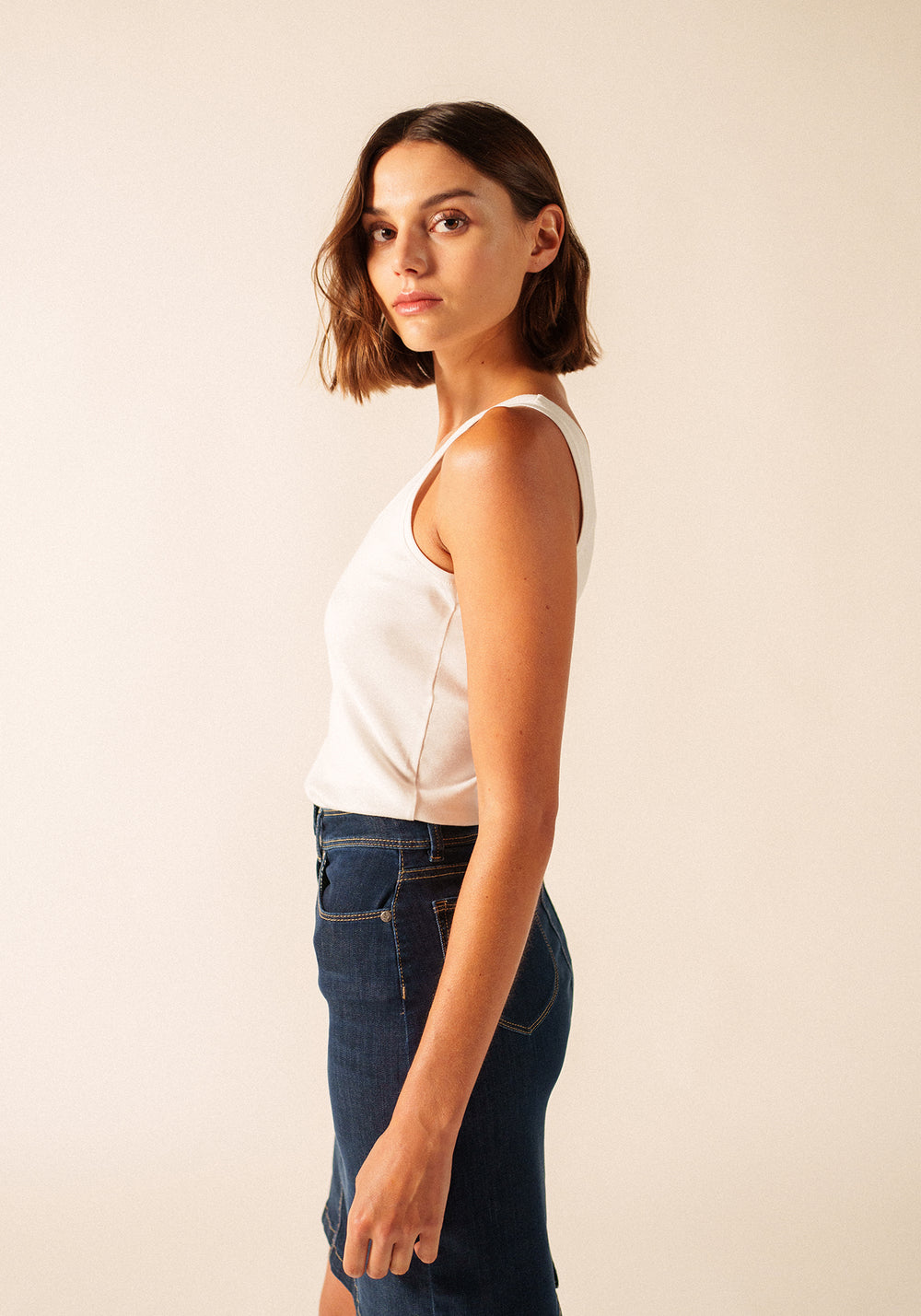 Bastia sleeveless top (BLANC)
