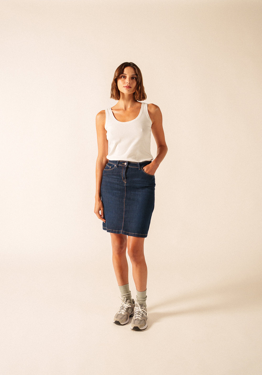 Bastia sleeveless top (BLANC)