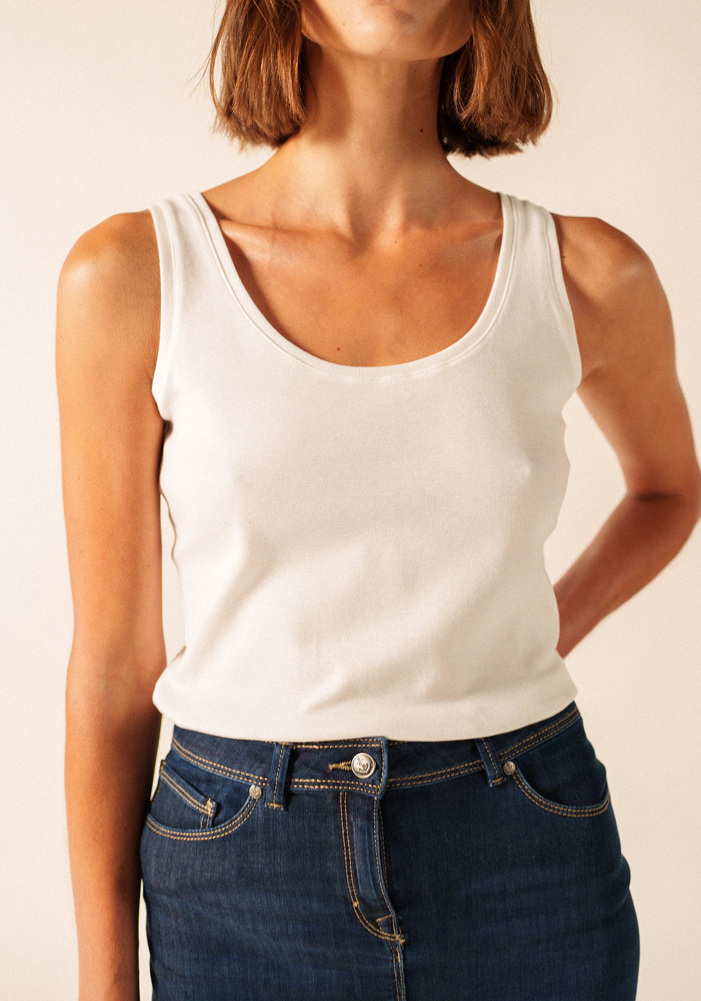 Bastia sleeveless top (BLANC)