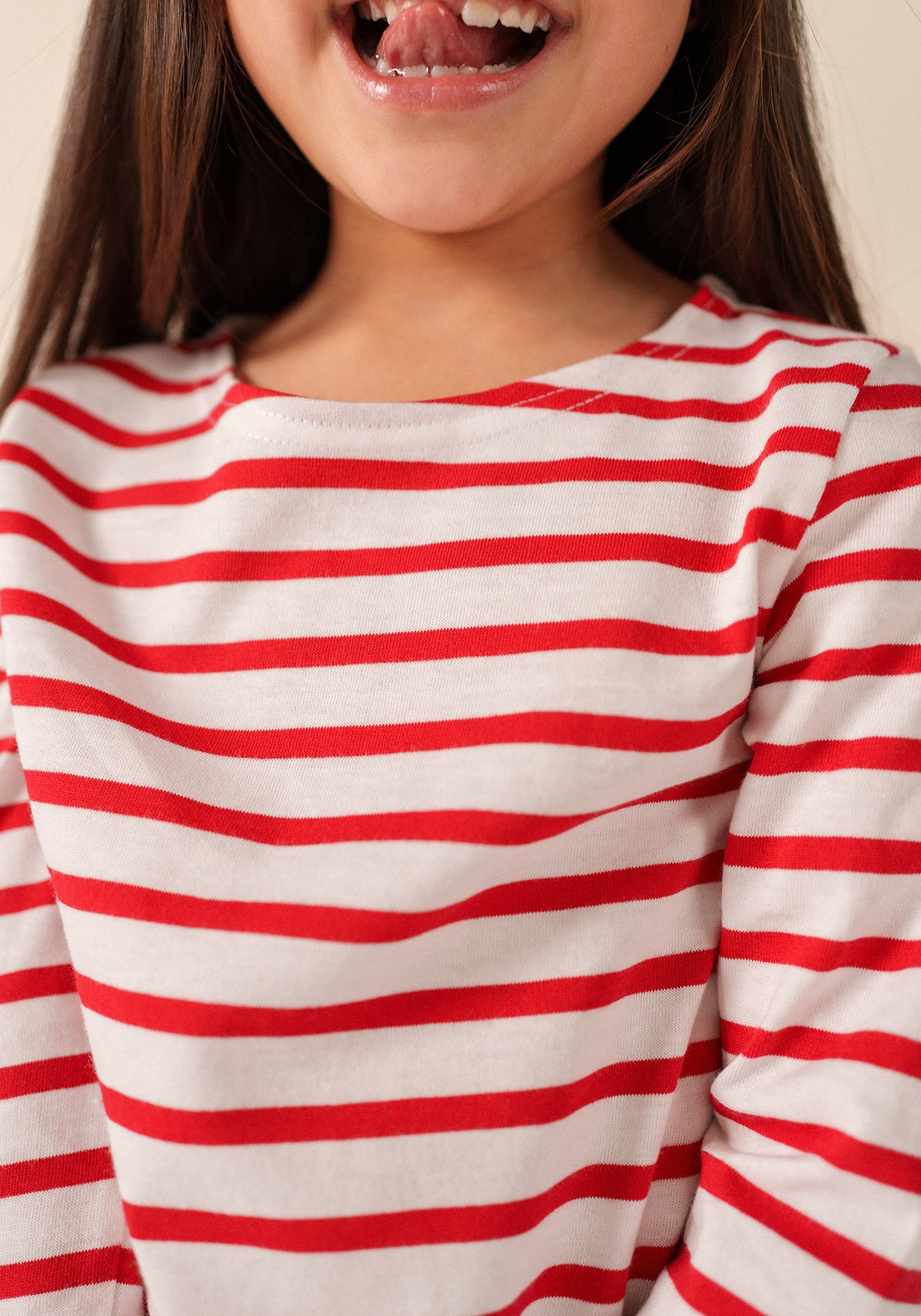 Miniquiers kids Breton shirt (NEIGE/TULIPE)