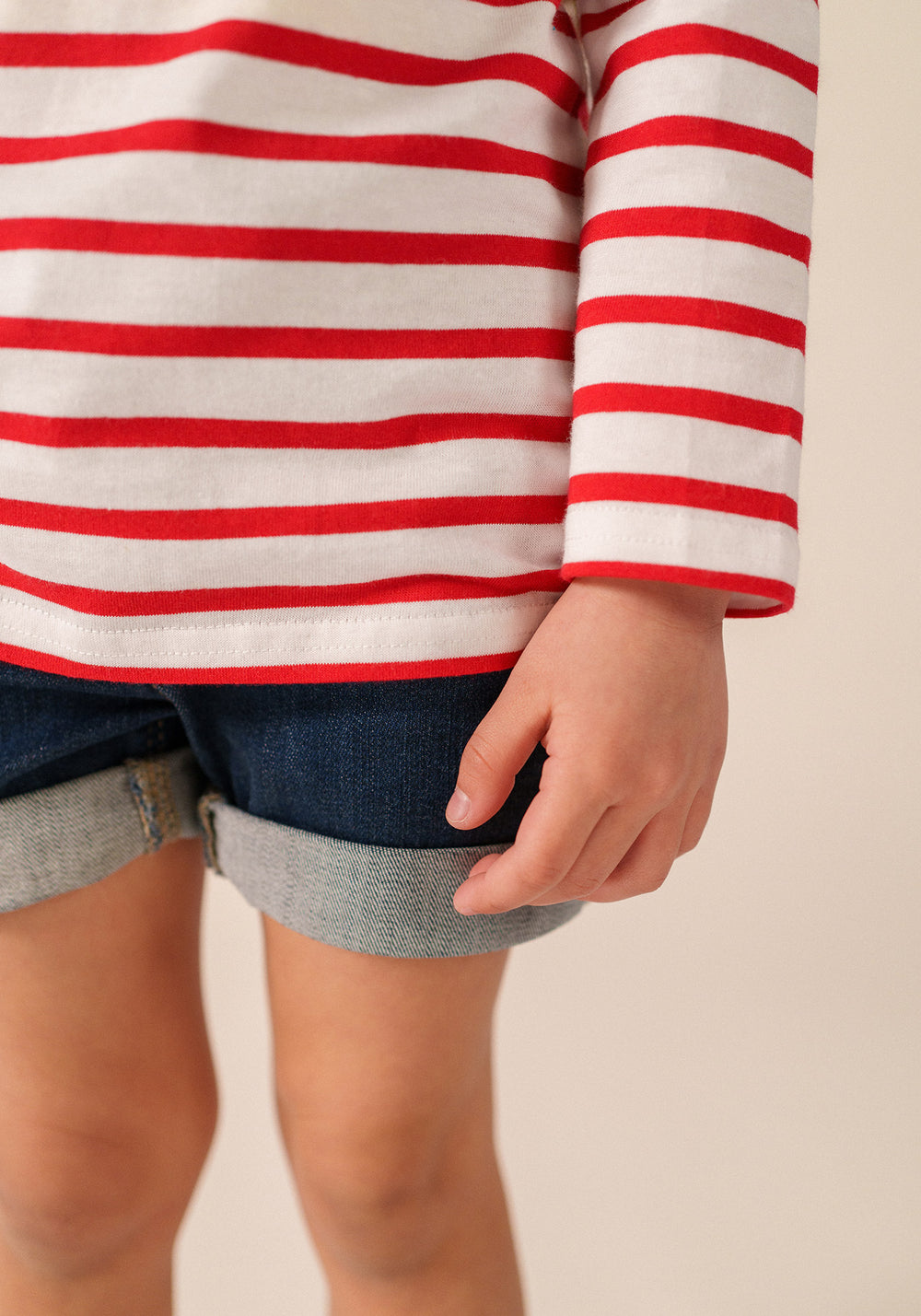 Miniquiers kids Breton shirt (NEIGE/TULIPE)